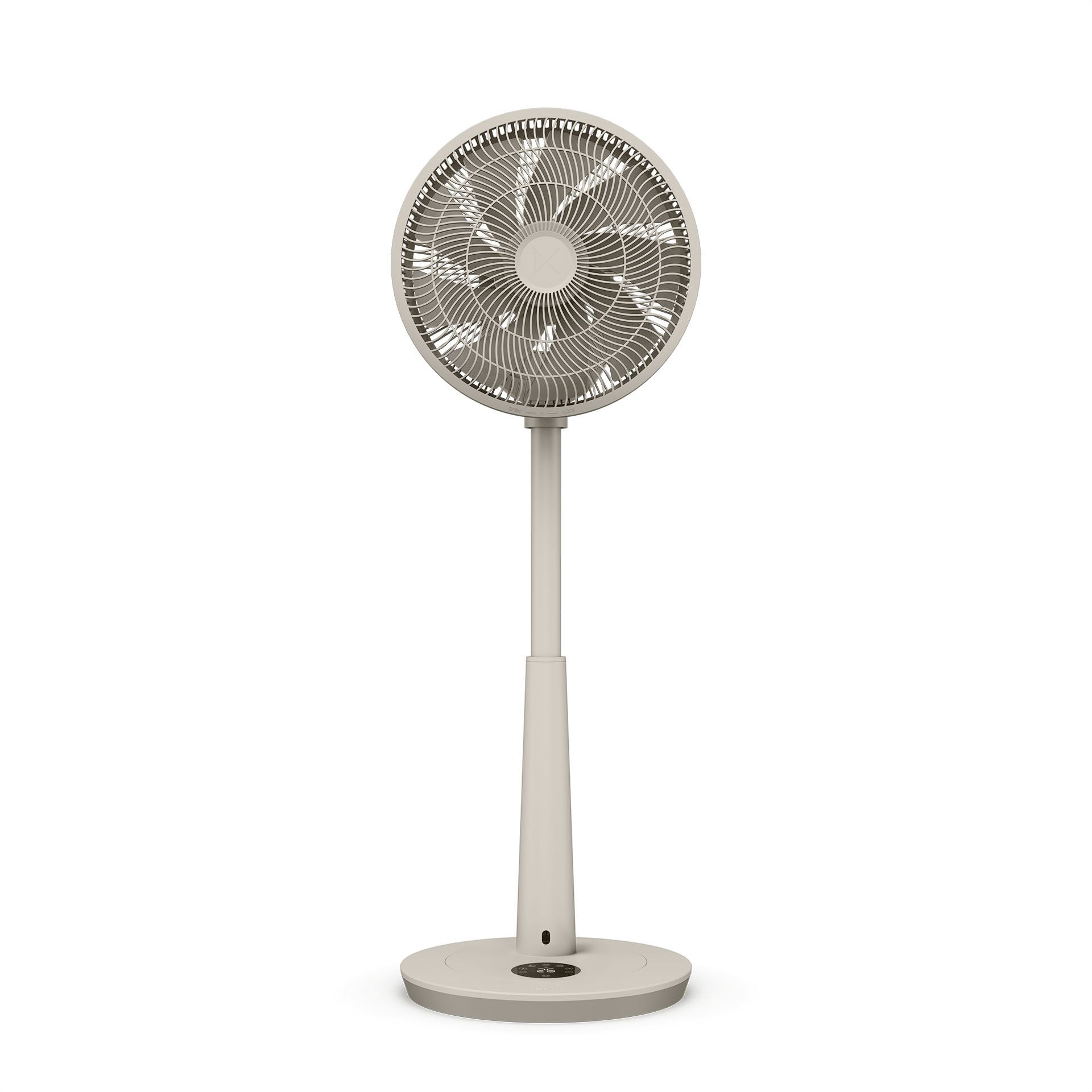 Ventilator, Fan, Standing fan, Oscillating, Beige