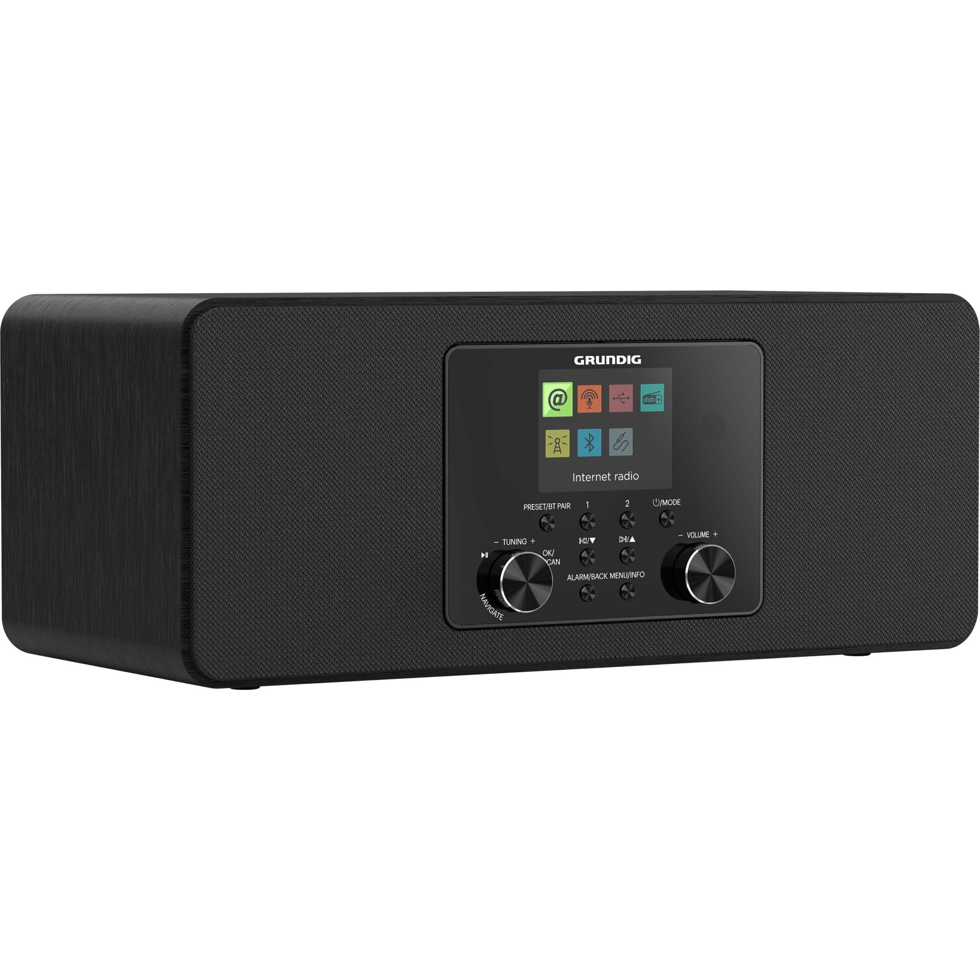 Internet-Radio, Lautsprecher, Schwarz, Bedienelemente, Display
