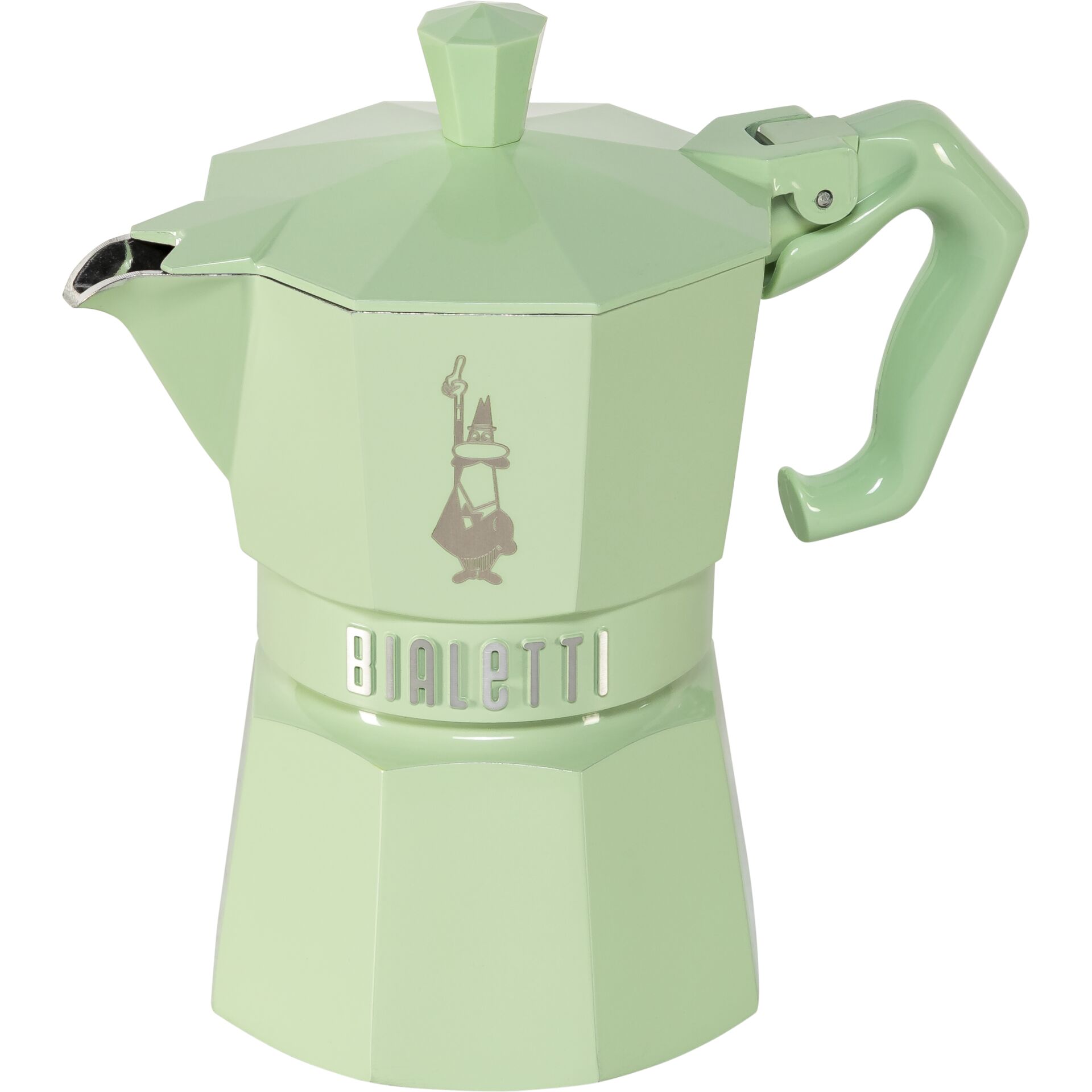 Kaffeemaschine, Mokkamaße, Metall, Mintgrün, Bialetti