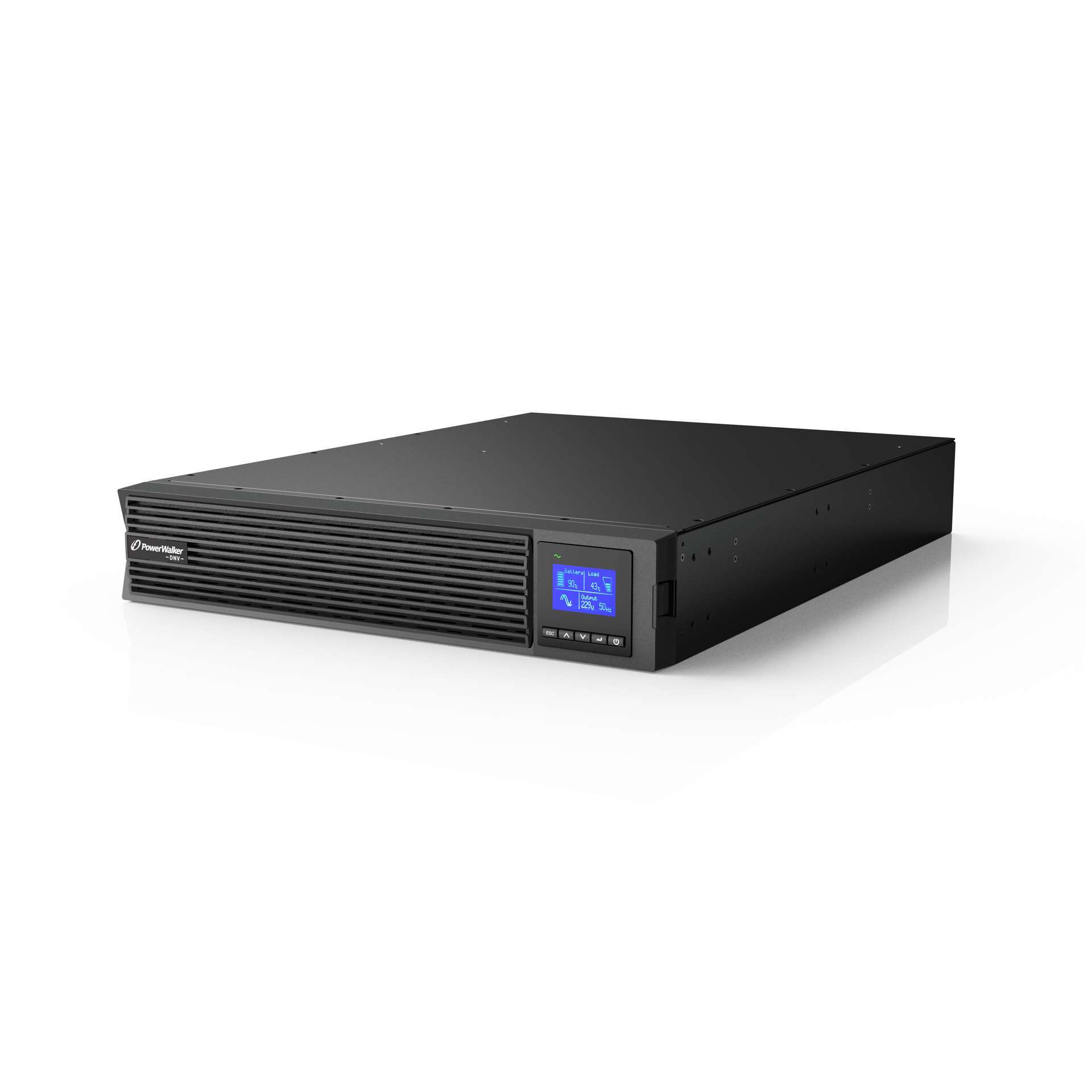 Rackmount, USV, Digitale Anzeige, Schwarz, Server-Netzteil