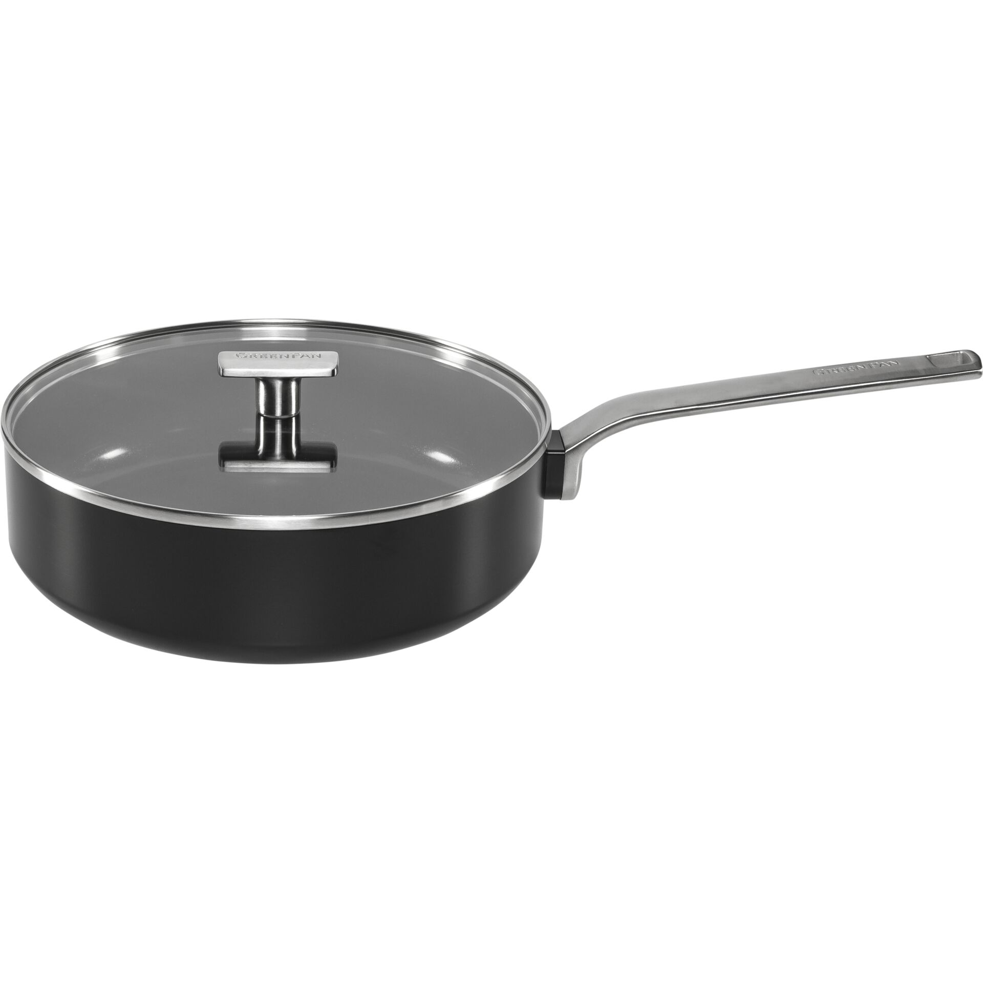 Pfanne, Bratpfanne, Glasdeckel, Edelstahlgriff, antihaft