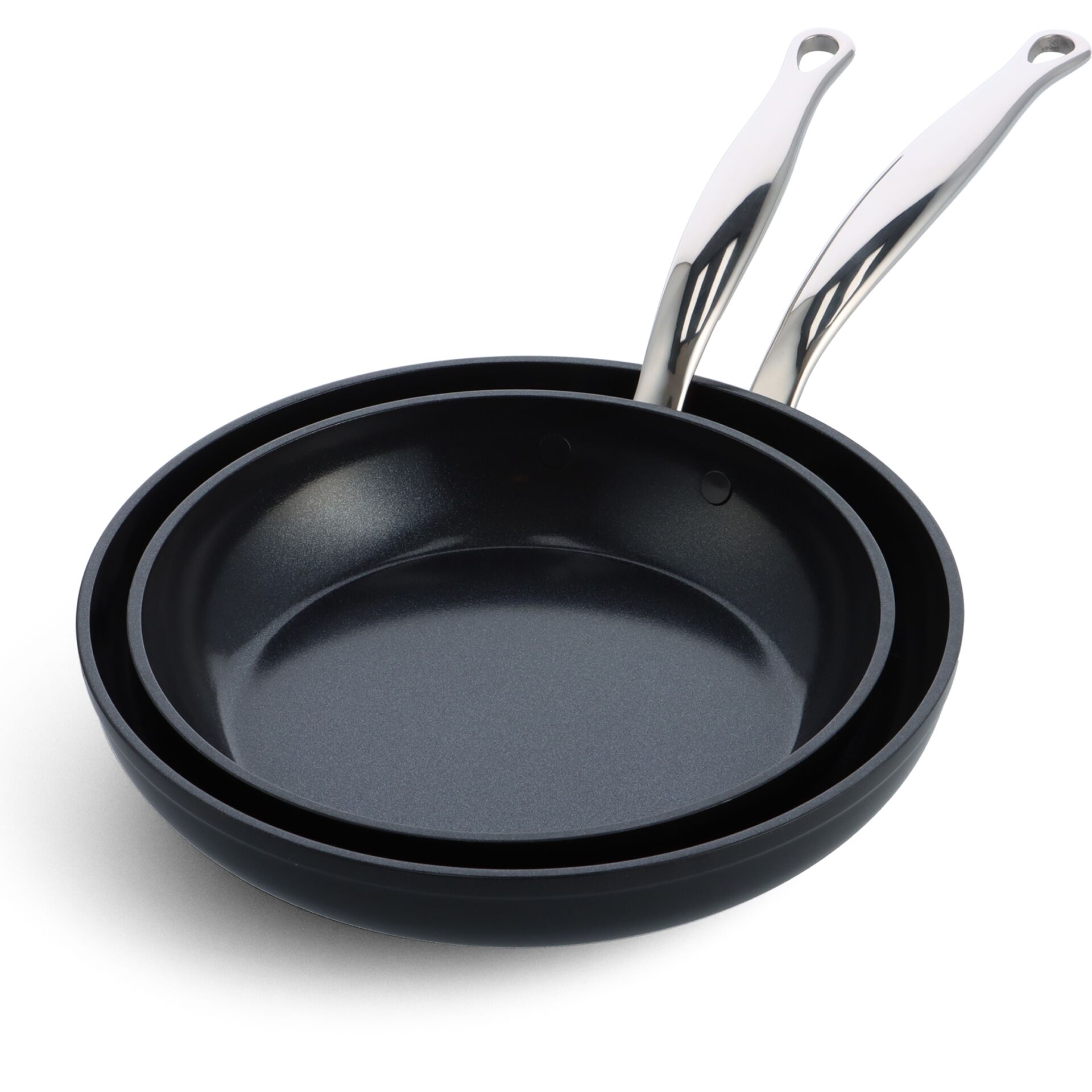 Pfannen-set, Pfanne, Stielpfannen, Antihaft, Edelstahl-Griffe