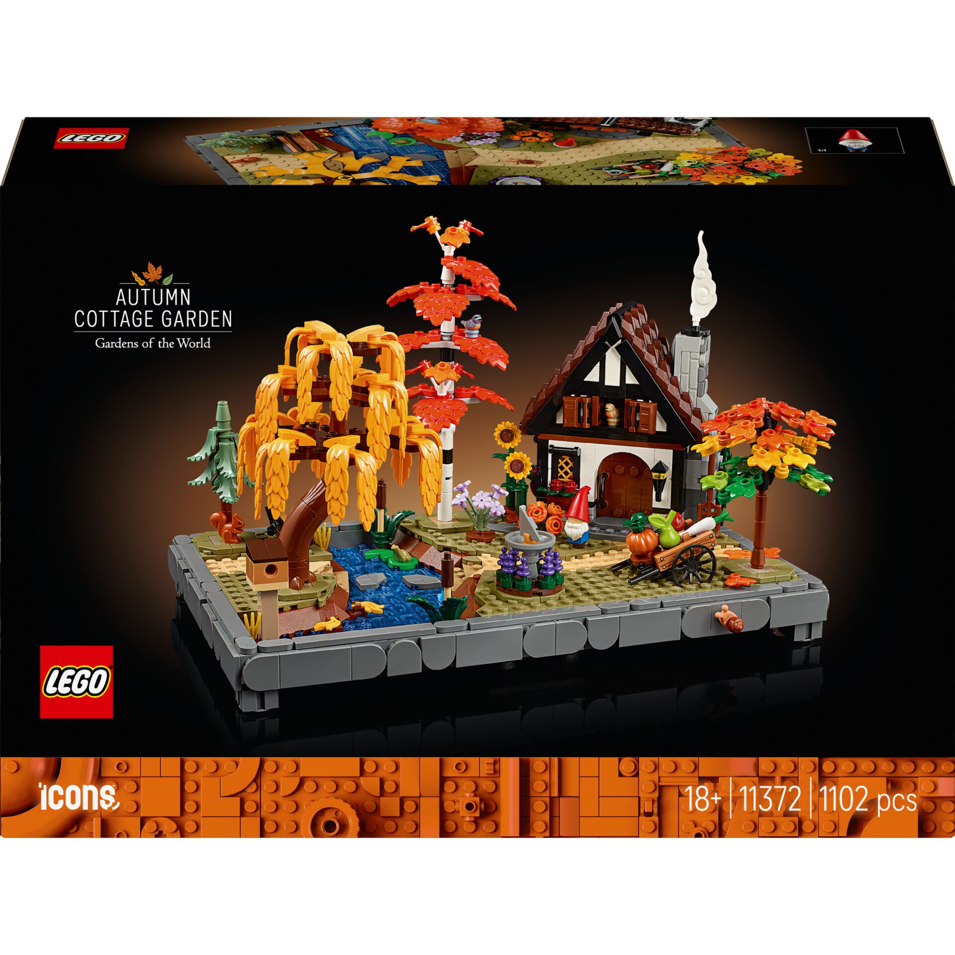 Lego-Set, Herbst, Garten, Haus, Miniaturszene