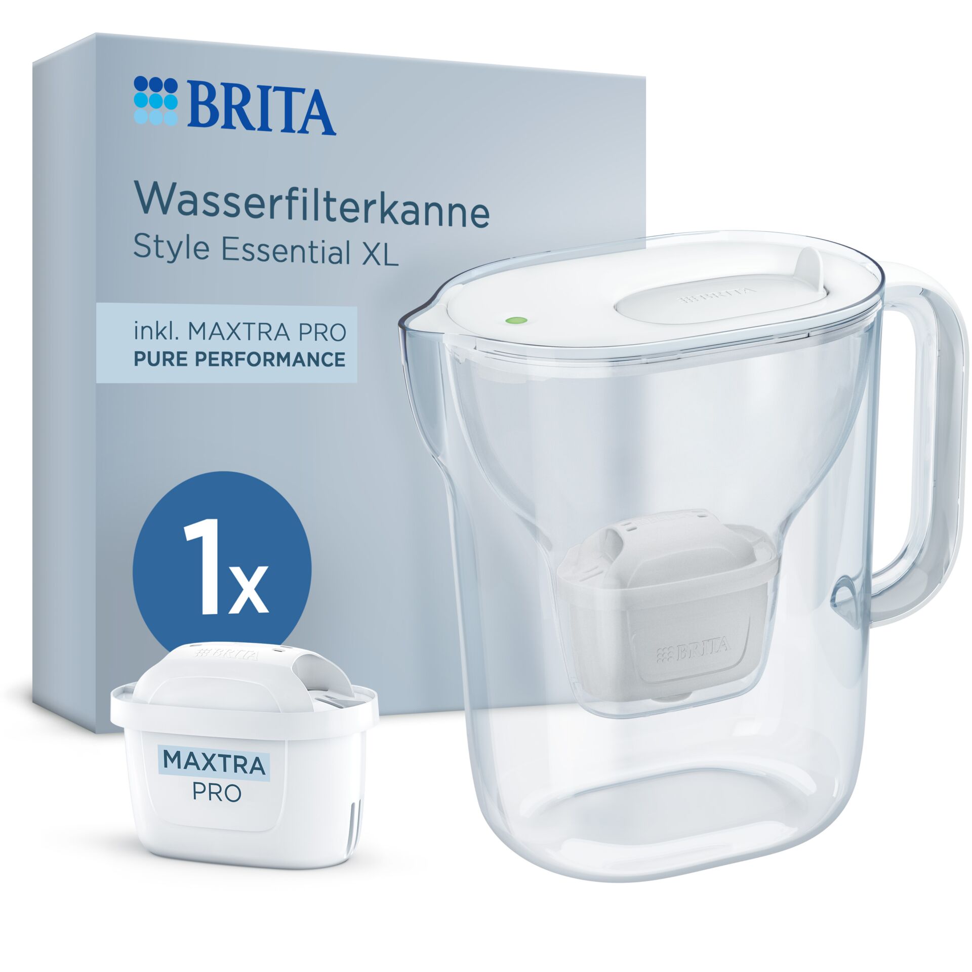 Wasserfilterkanne, Filterkanne, Glaskanne, Maxtra Pro, XL
