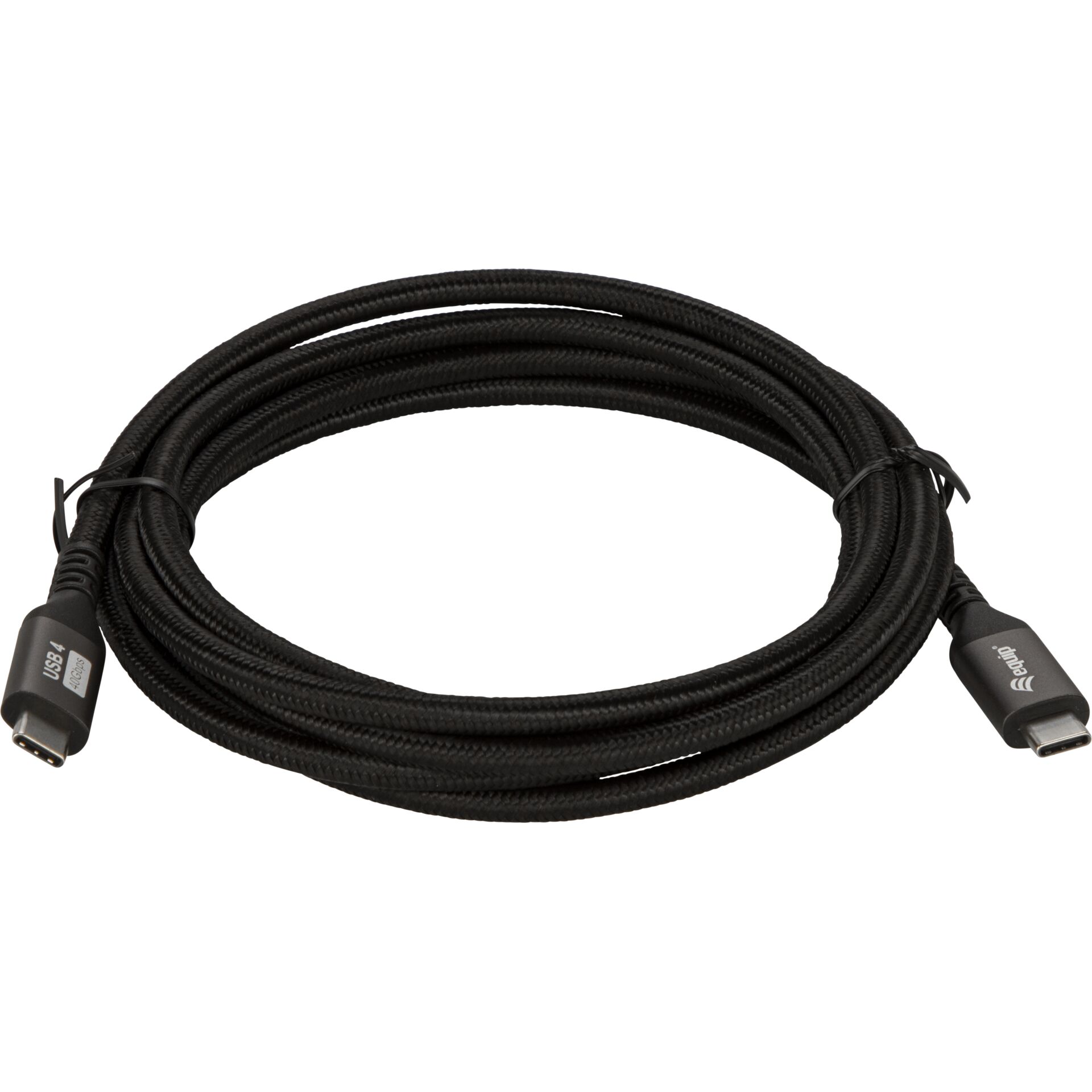 USB-C-Kabel, USB-Kabel, geflochten, schwarz, Ladekabel