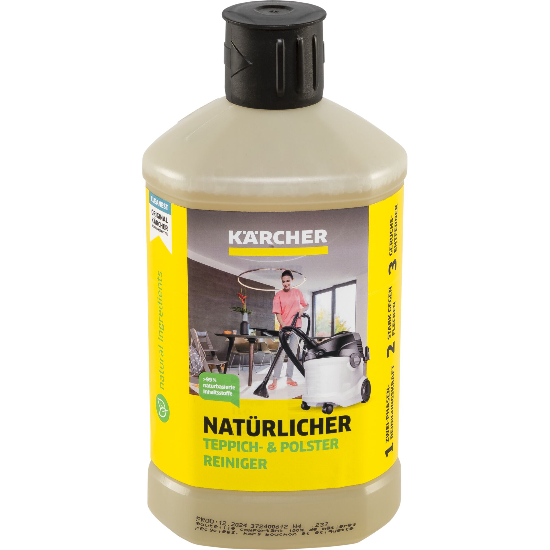 Flasche, Person, Schüttler, Teppichreiniger, Polsterreiniger, Naturreinigungsmittel, Kärcher, Flüssigreiniger