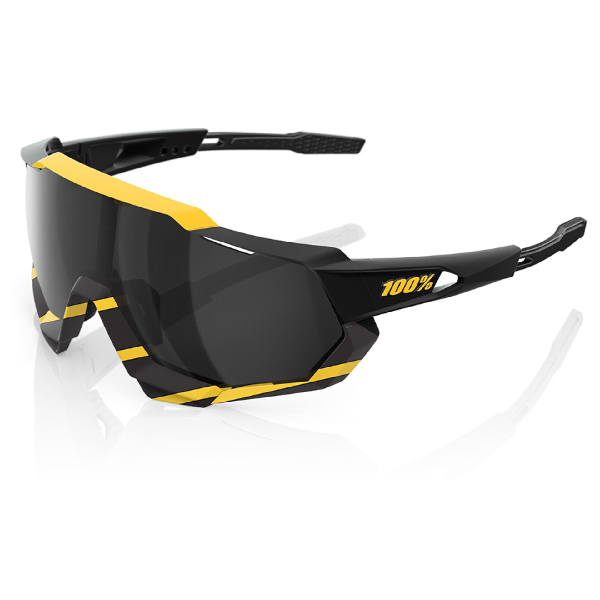Schutzbrille, Sportsbrille, Grau/Schwarz, gelb Akzente, 100%