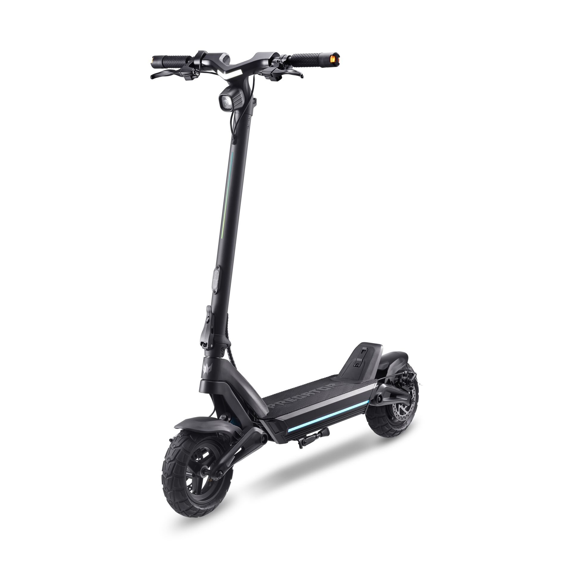 Elektroroller, E-Scooter, Aufbauhöhe, Gummi-Reifen, LED-Licht