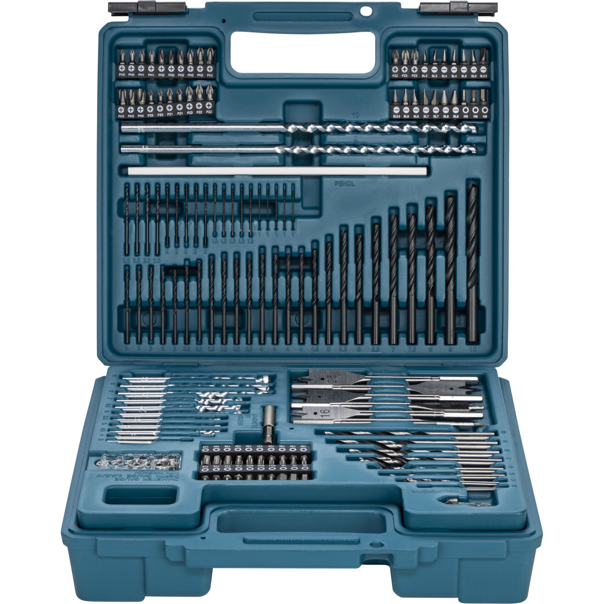 Schraubendreher-Satz, Bohrerset, Schraubensatz, Werkzeug-Set, Bits und Bohrer