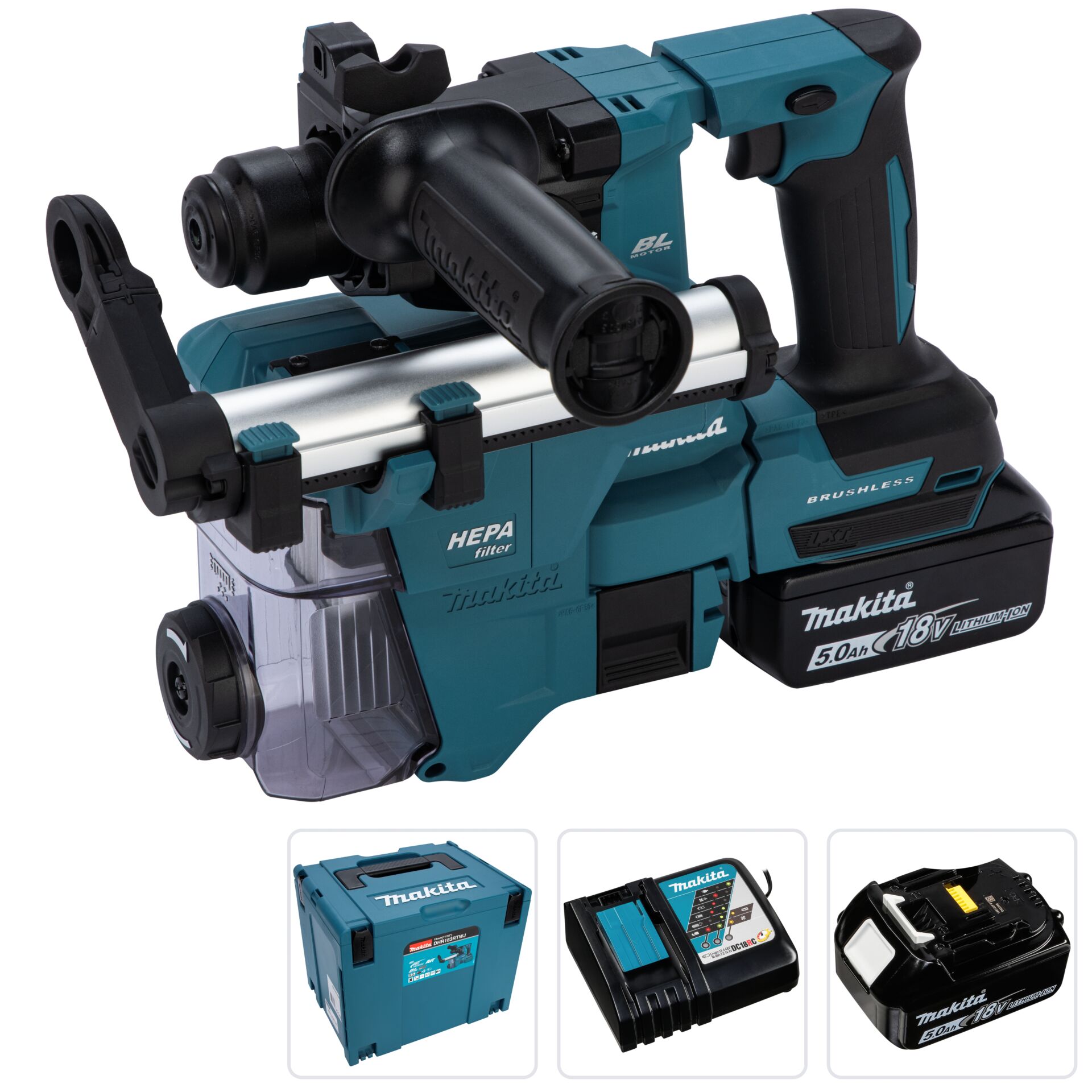 Makita DHR183RTWJ  Akku-Kombihammer