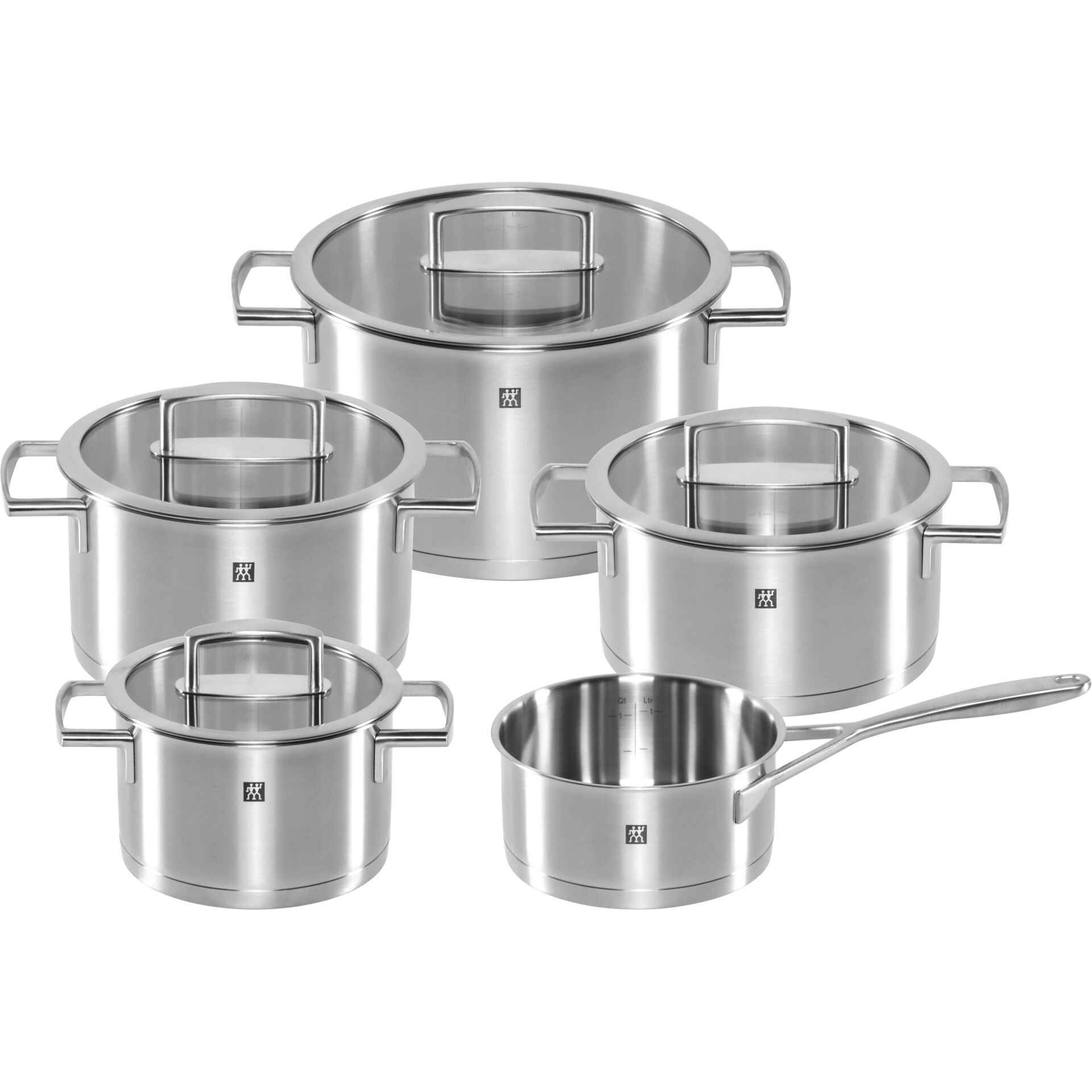 Topfset, Edelstahl, Induktionsgeeignet, Schalen, Saucenpfanne