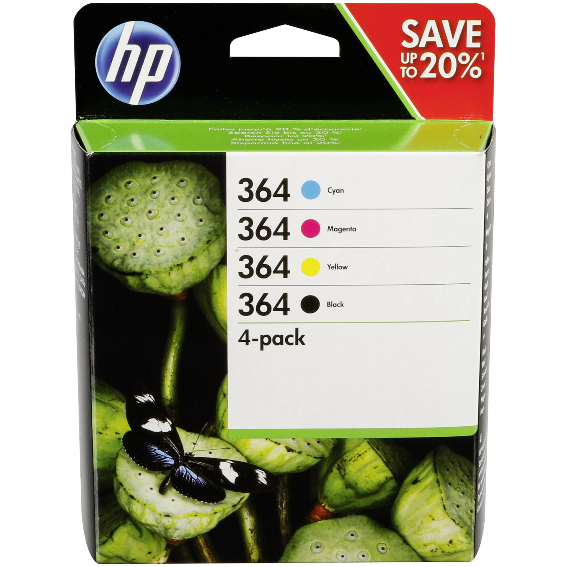HP N9J73AE Combo 4-Pack  BK/C/M/Y No. 364