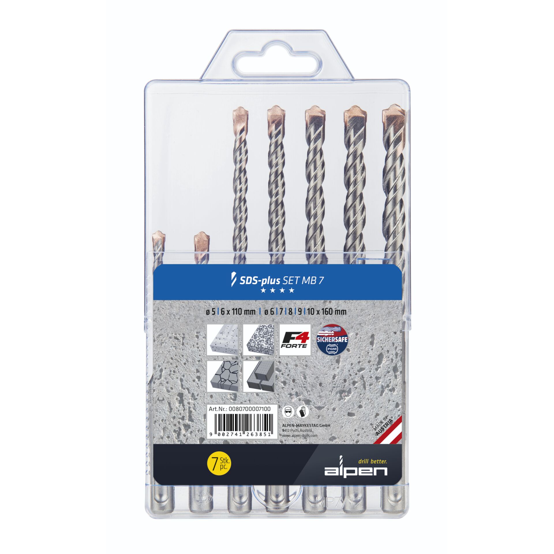 Alpen SDS-plus F4 MB7 5-6x110/6-  7-8-9-10x160