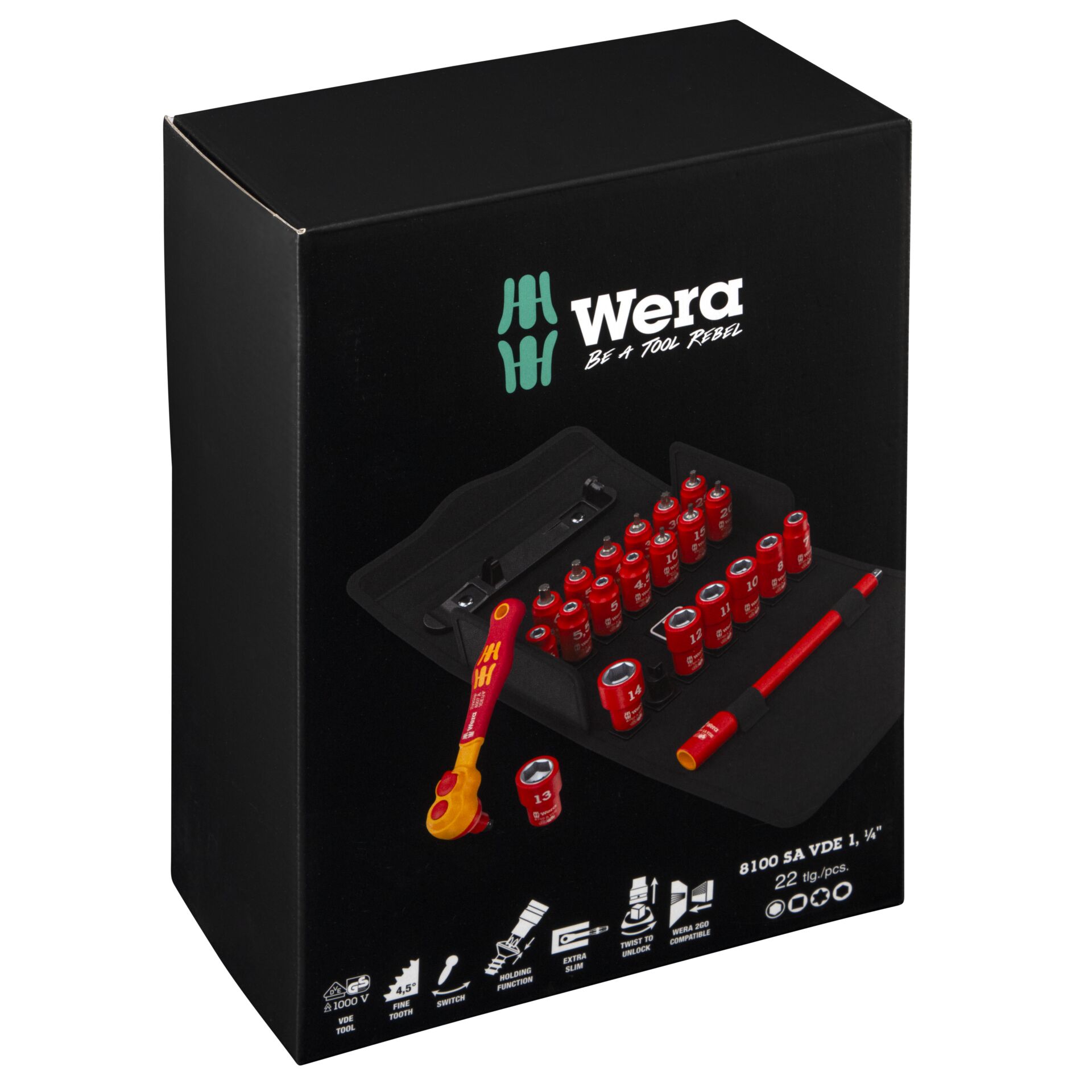Schraubenschlfcsselset, Zahnrad-Adapter, Karton, Werkzeugsatz, Rot