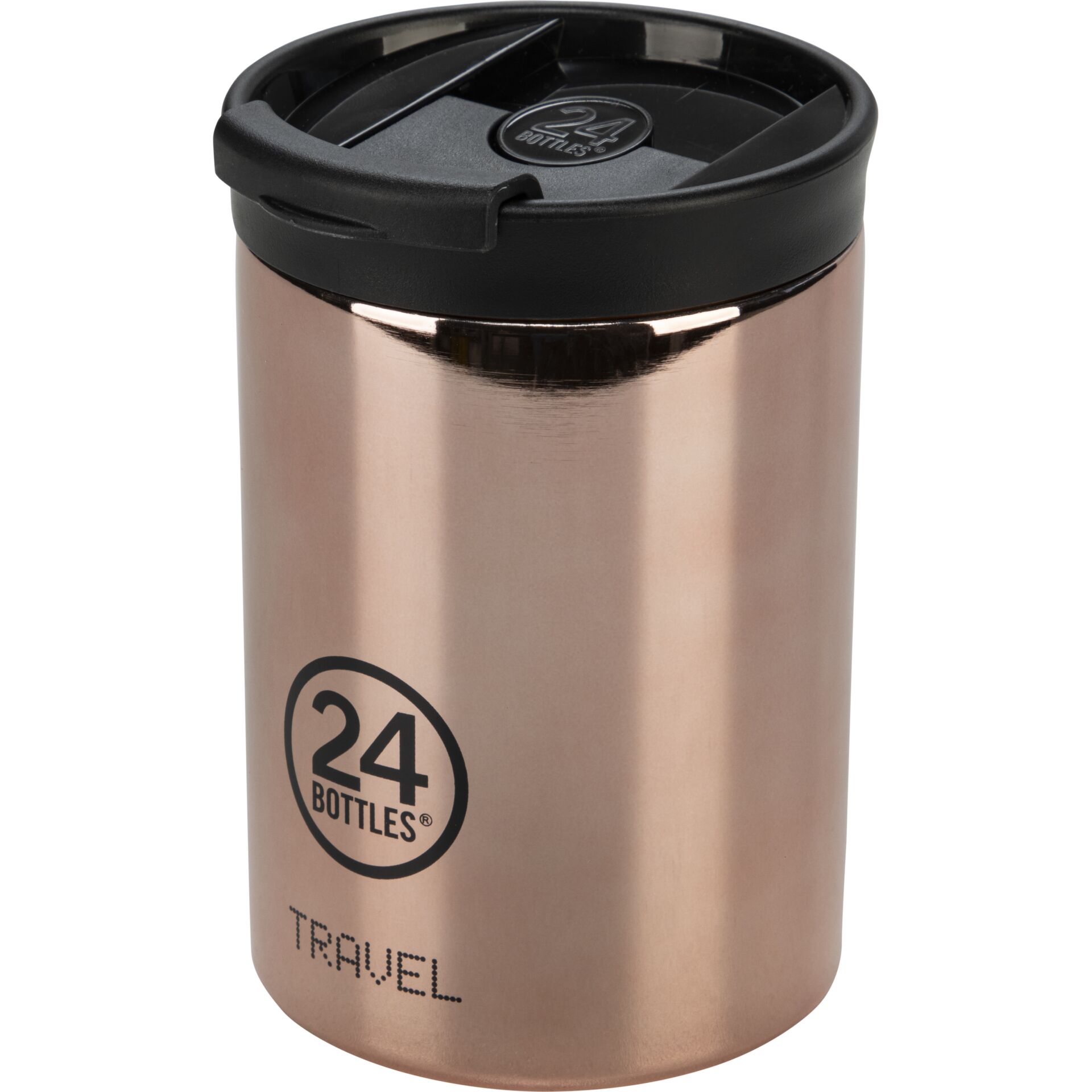 Reisebecher, isoliert, Rosegold, Edelstahl, 24 Bottles