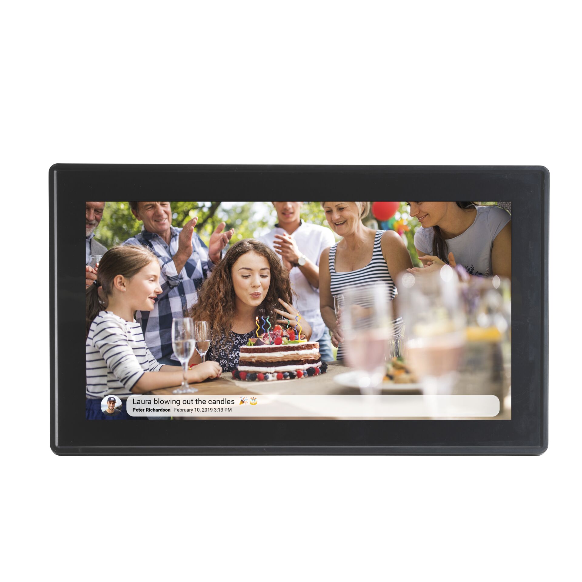 Leute, Geburtstagstorte, Computer-Hardware, Überwachen, Bildschirm