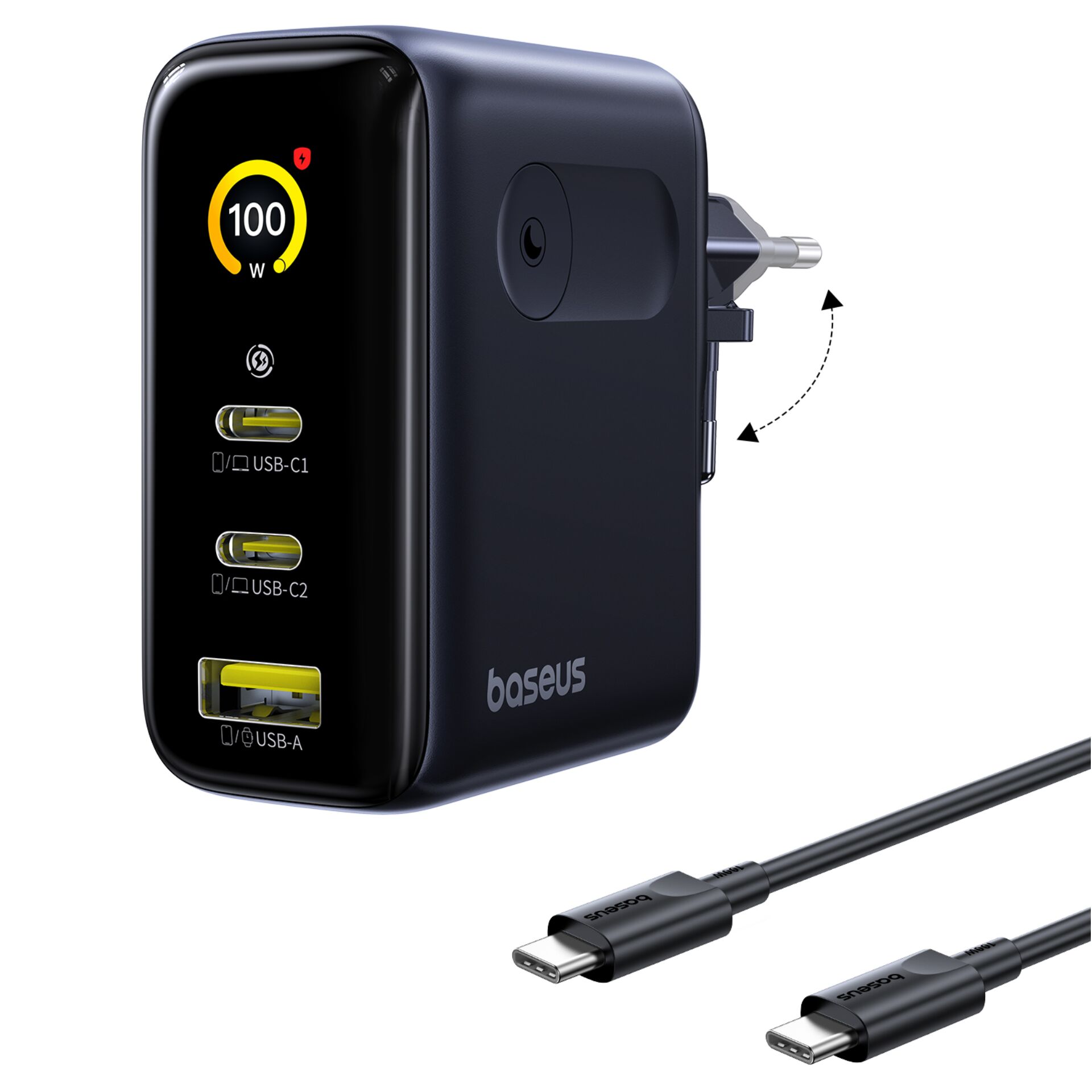 USB-C, Ladegerät, Mehrfach-Steckdose, Basisus, Kfz-Ladegerät