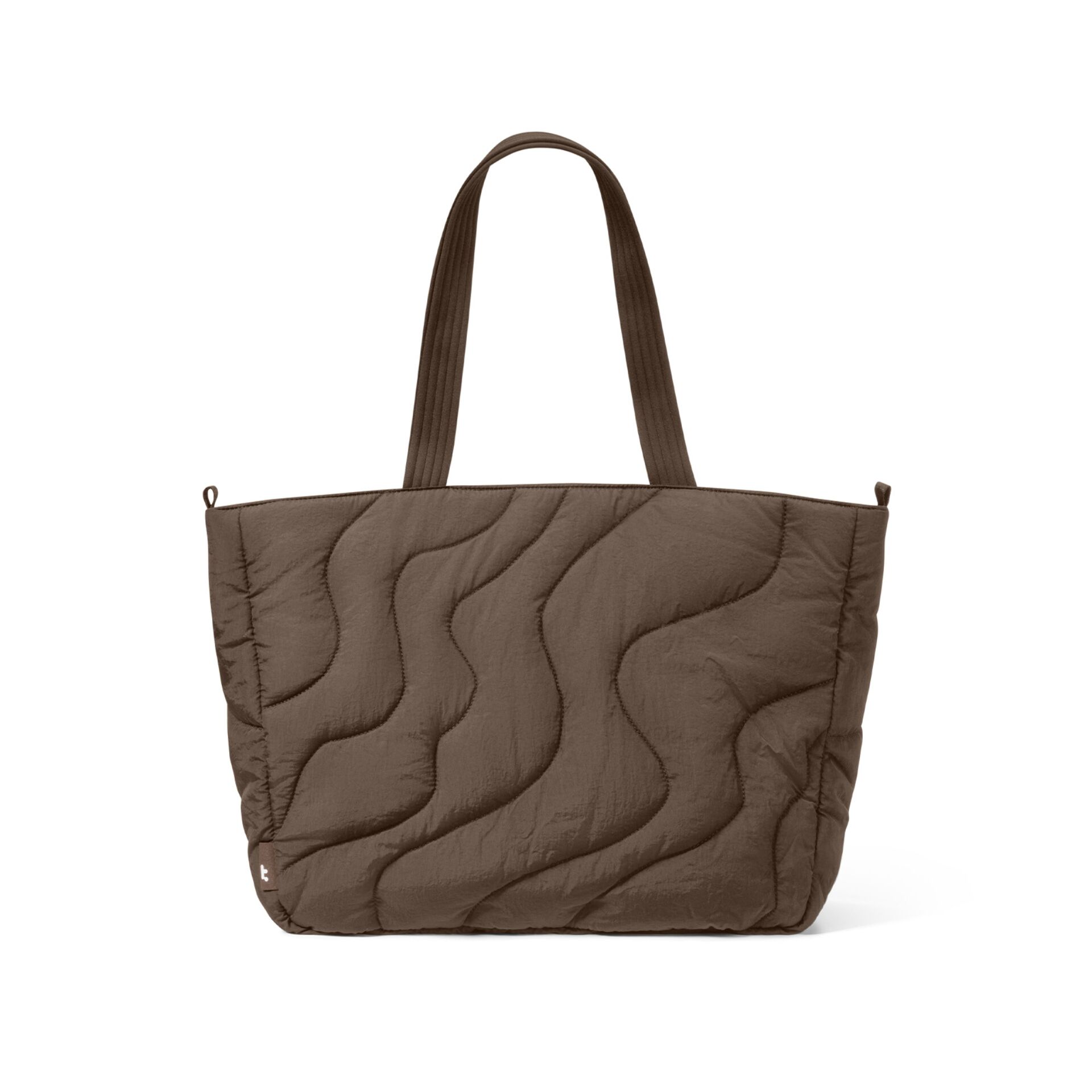 Tasche, Tote, gequiltet, braun, Stofftasche