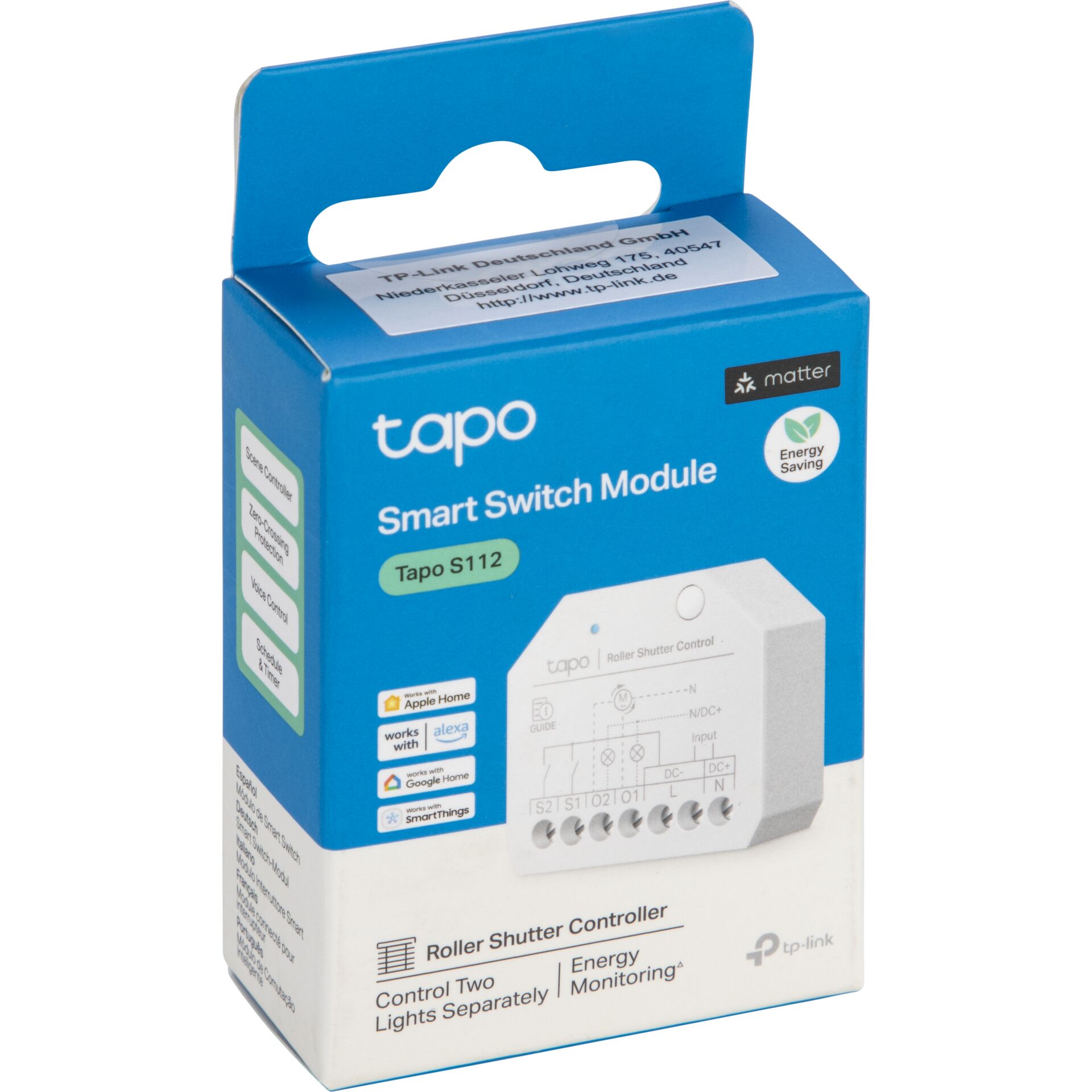 Smart Switch Module, Roller Shutter Controller, Tapo S112, Energy Saving, White device