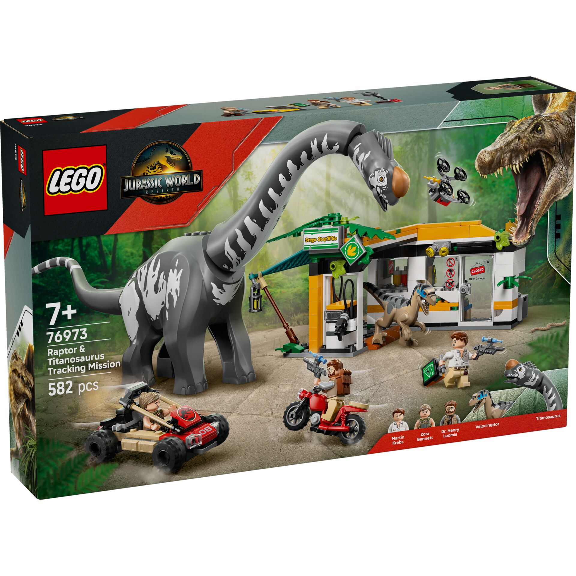 Lego, Raptor, Titanosaurus, Jurassic World, Set 76973