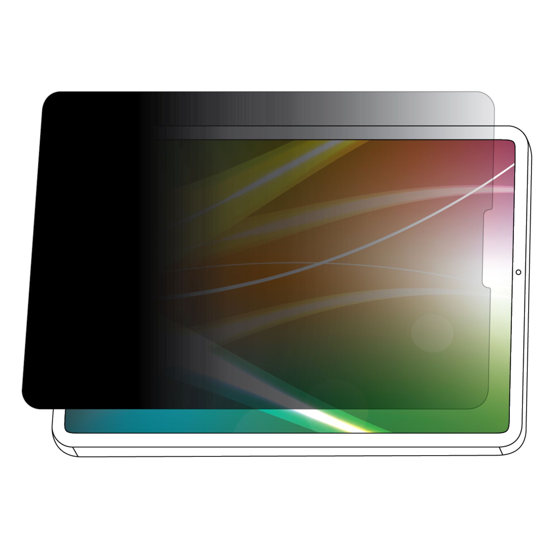 Tablet, Screen protector, Glass, Transparent, Camera notch