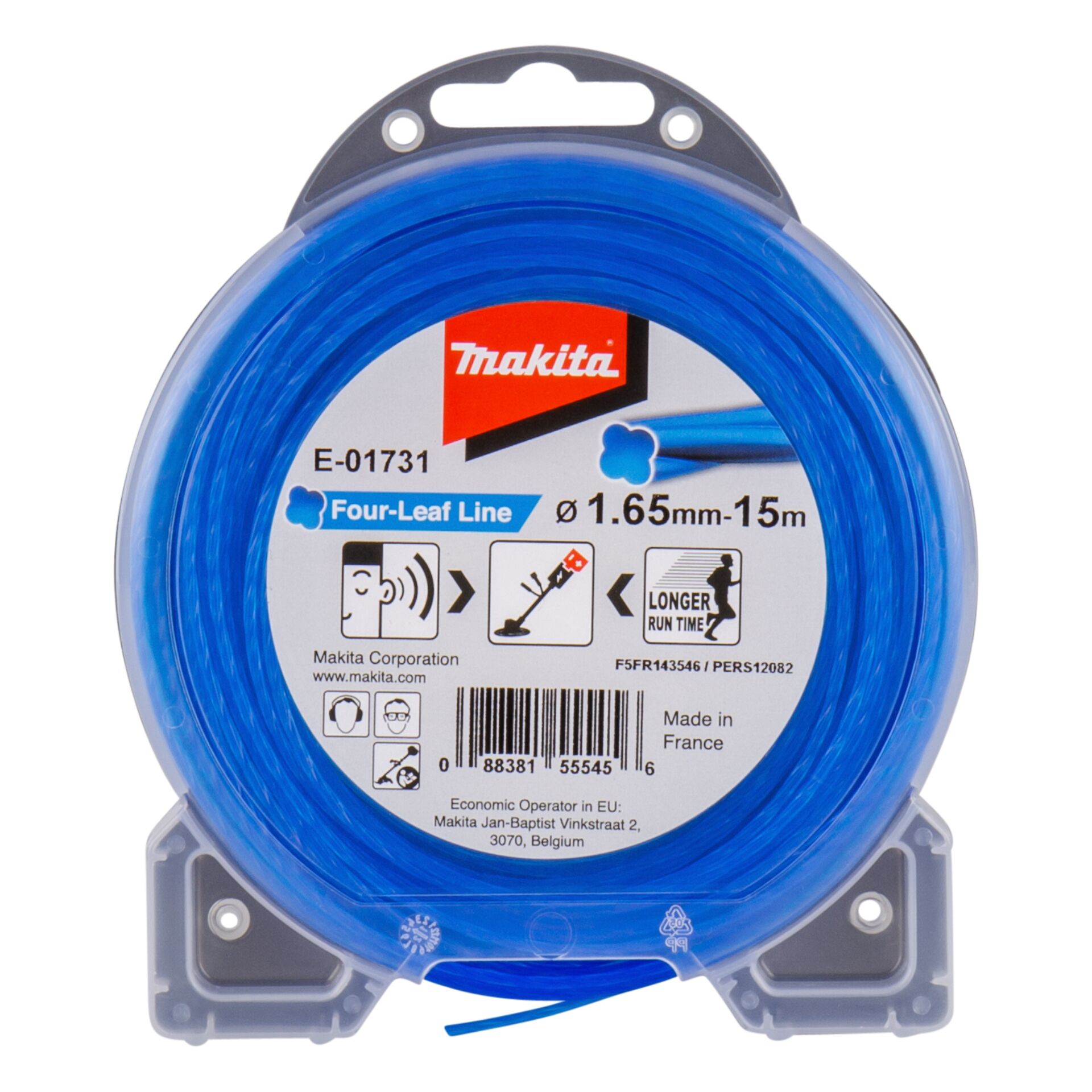 Makita E-01731 für DUR181  Mähfaden Four Leaf 1,65mm 15m