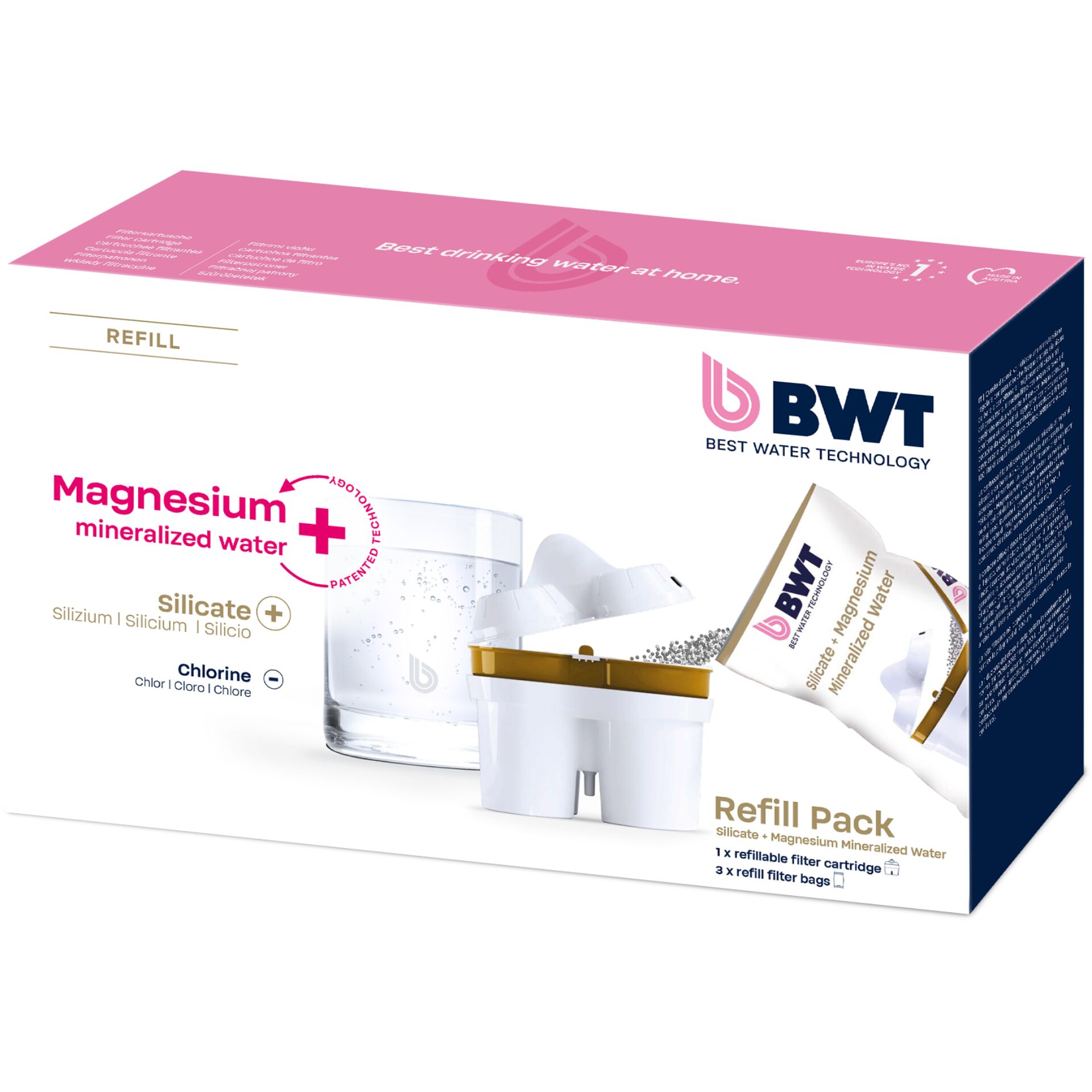 Magnesiumwasser, Mineralwasser, Silikat, Chlor, Nachfüllpack