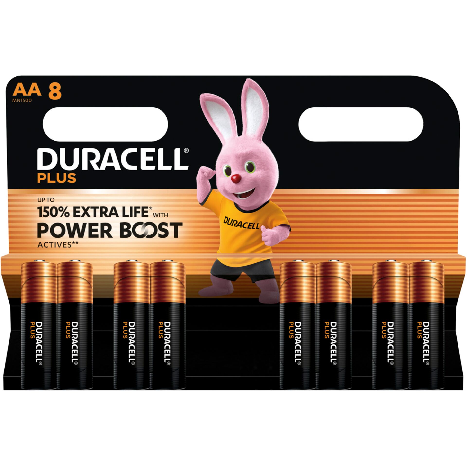 1x8 Duracell Plus Power Boost  Mignon MN1500 AA LR6 1,5V