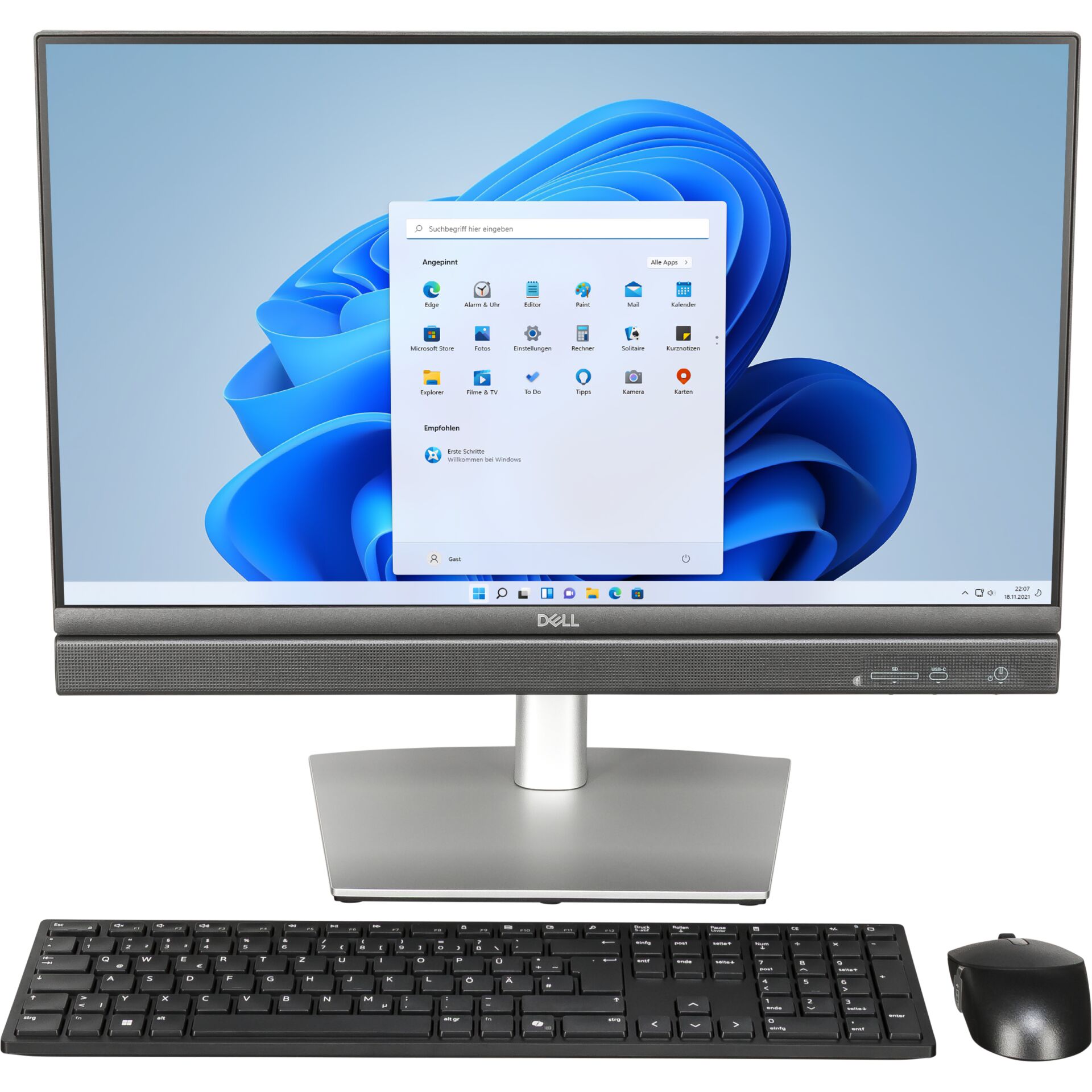 all-in-one, PC, Windows, monitor, Tastatur-Maus