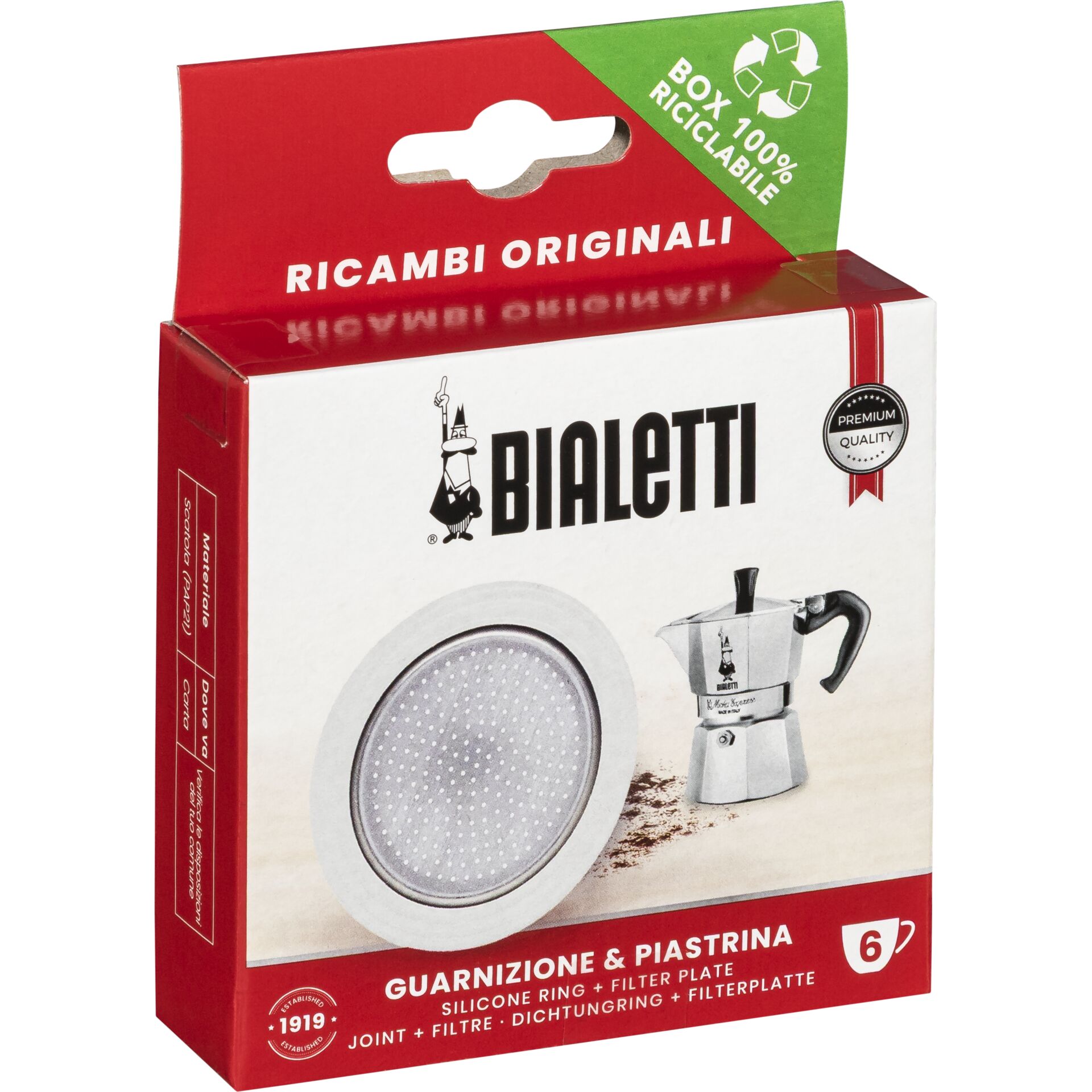Kaffeepot, Filterplatte, Filterplatte aus Silikon, Silicone Membrane, Bialetti