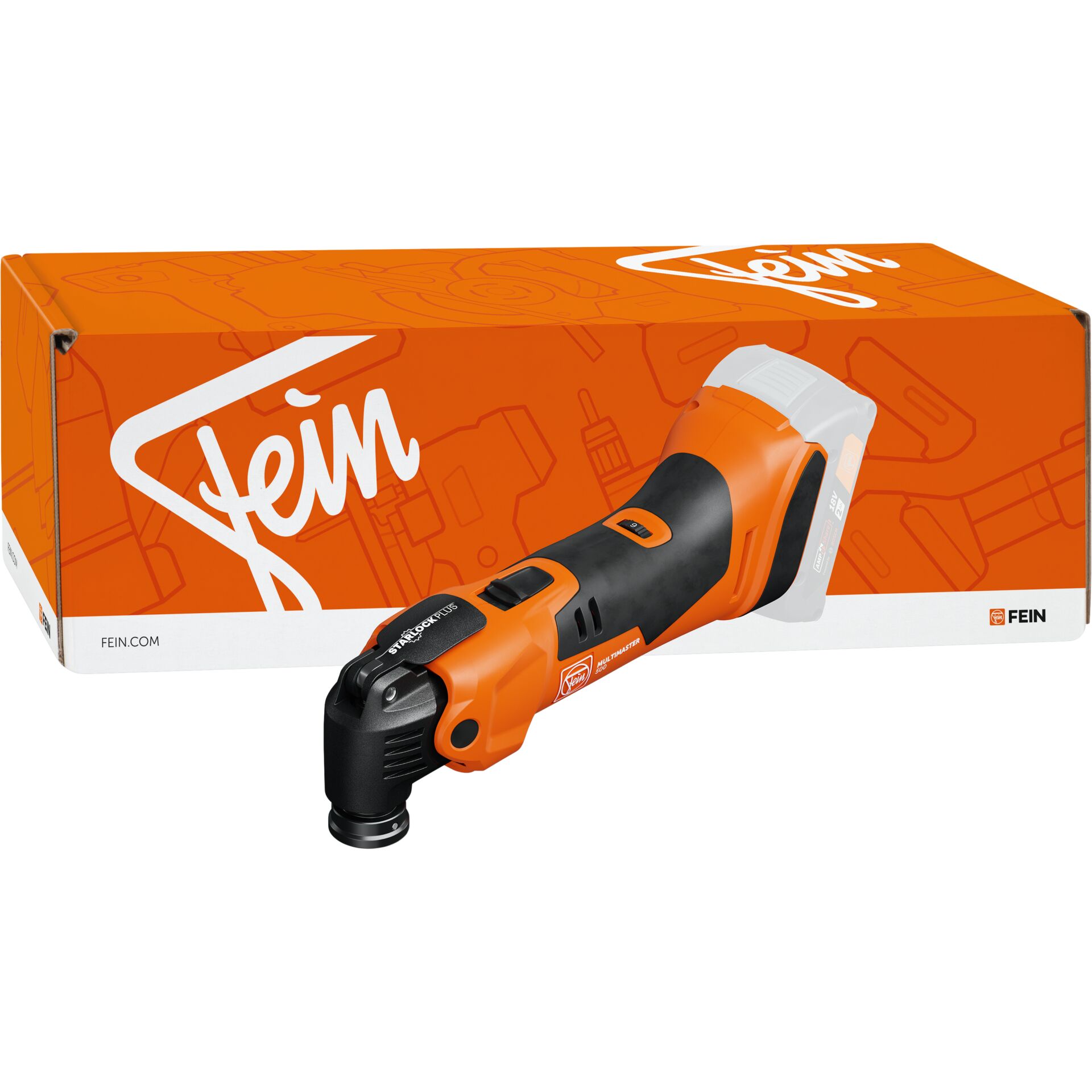 Akku-Stichsäge, Stichsäge, Orange Schwarz, Schnellwechsel, Fein Markenprodukt