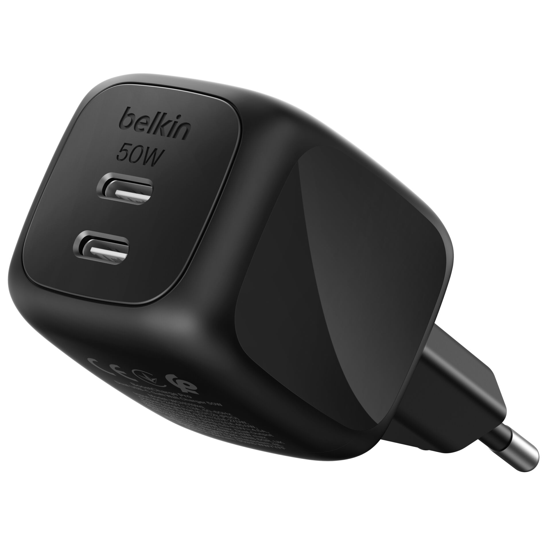 USB-C, 50W, Ladeadapter, Wandlader, Schwarz