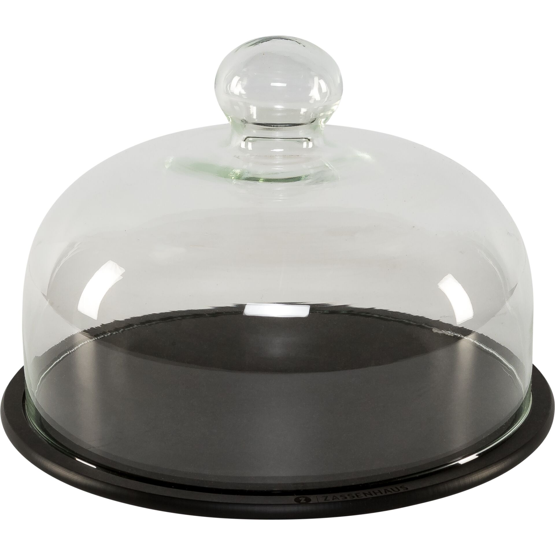 Glasglocke, Kuchenglocke, Tortenplatte, Servierplatte, Glasschutzglocke