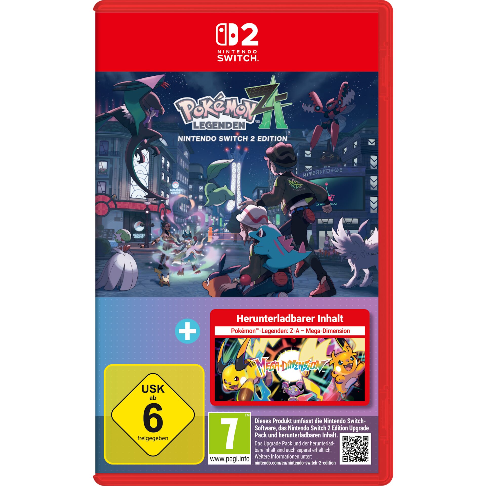 Nintendo Switch Spiel, Pokémon Legenden, Mega-Dimension, Cover-Kunst, Teen/Erwachsene ESRB 7+