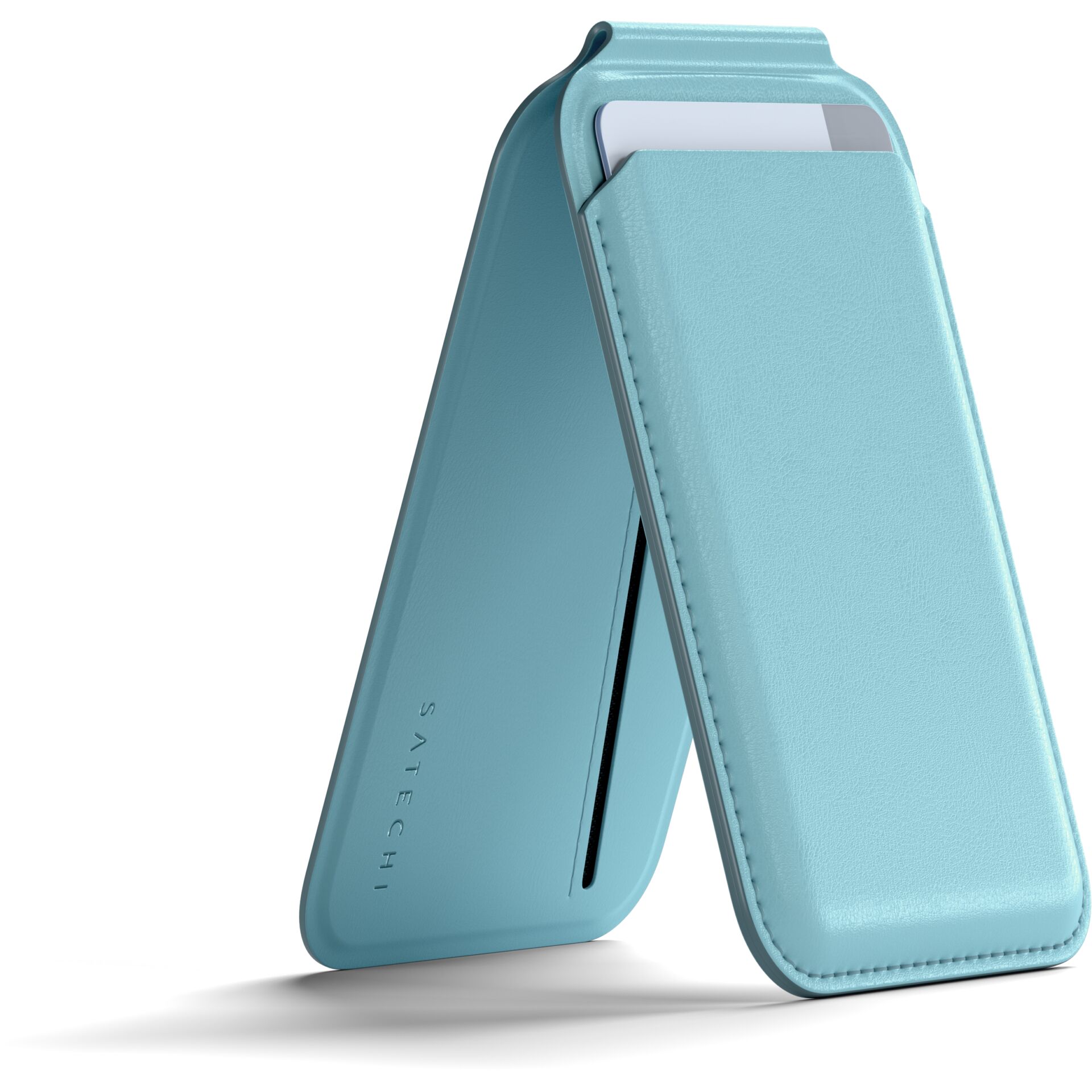 Hülle, Silikon, Kartenfach, Teal, Flip-Case