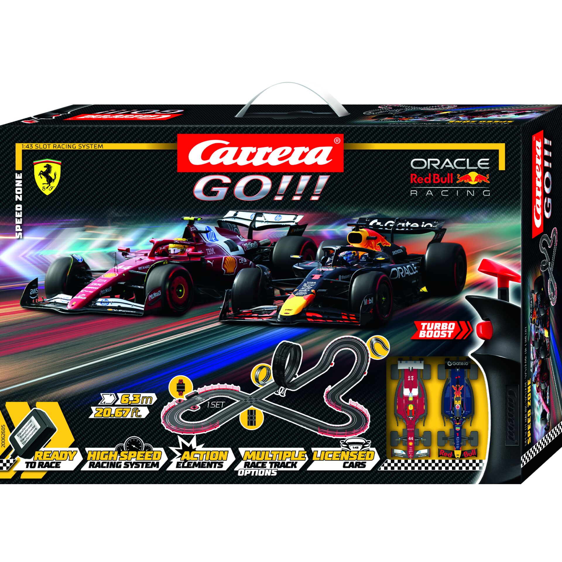 RC-Auto, Slot-Car, Rennset, Ferrari, Doppelbahn-Rennstrecke