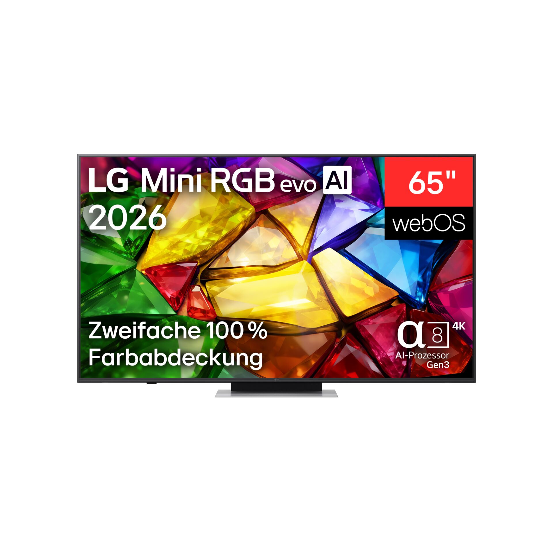Fernseher, 65 Zoll, LED, KI-Prozessor, WebOS