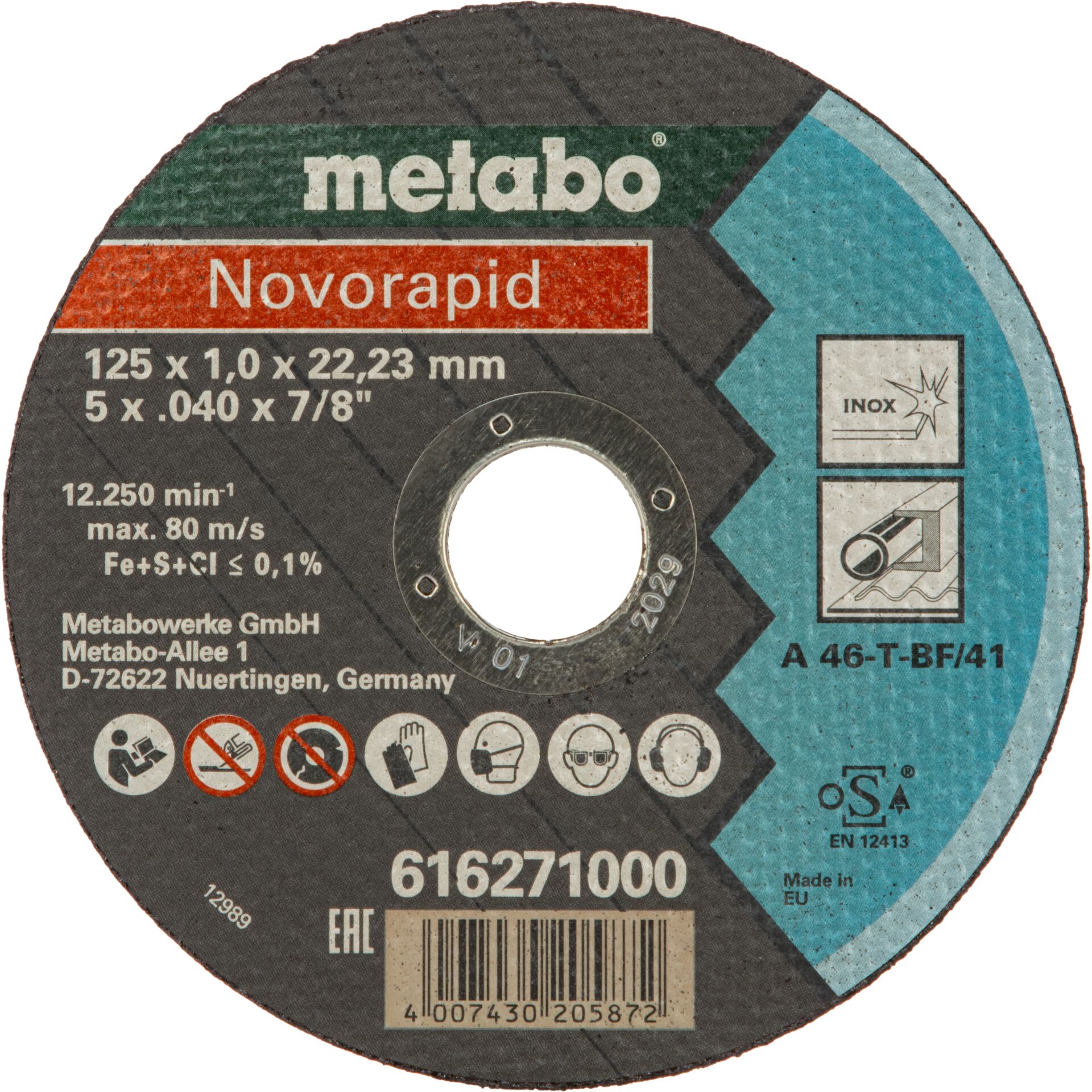 Disk, Dvd, Trennscheibe, Metalltrennscheibe, Edelstahl, 125 mm, Dünne Scheibe