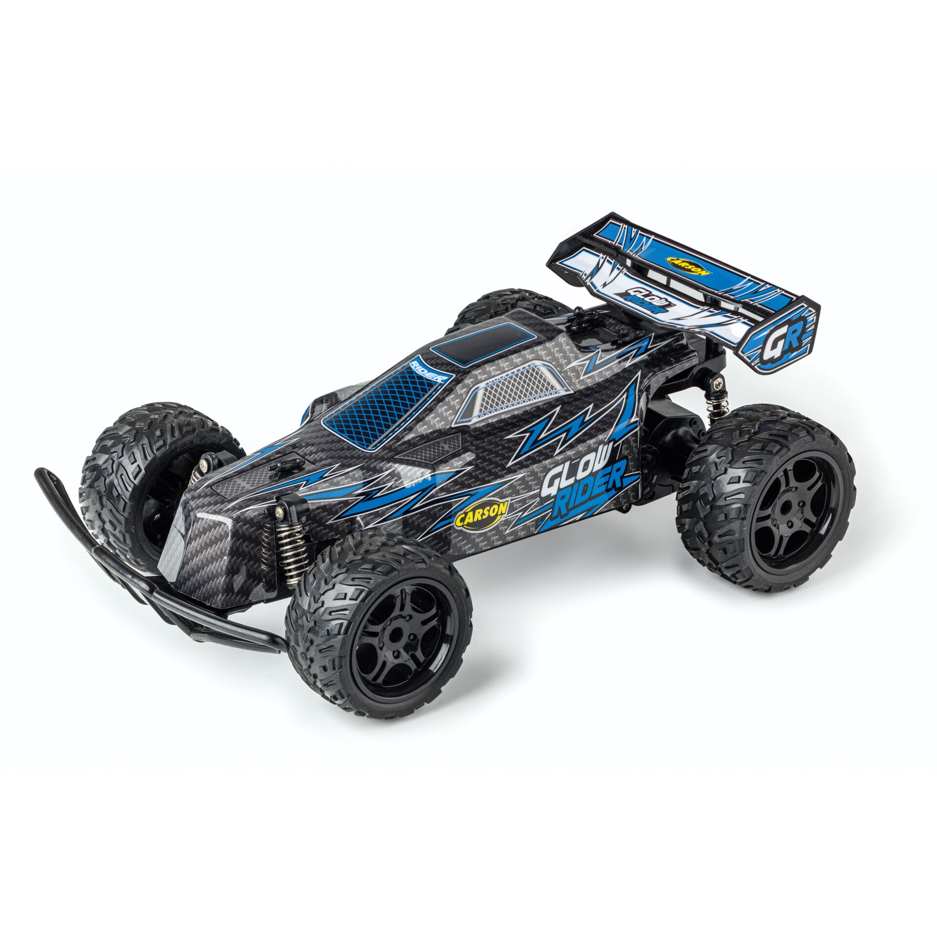 RC-Auto, Offroad, Carbonlook, Große Räder, Blaue Akzente