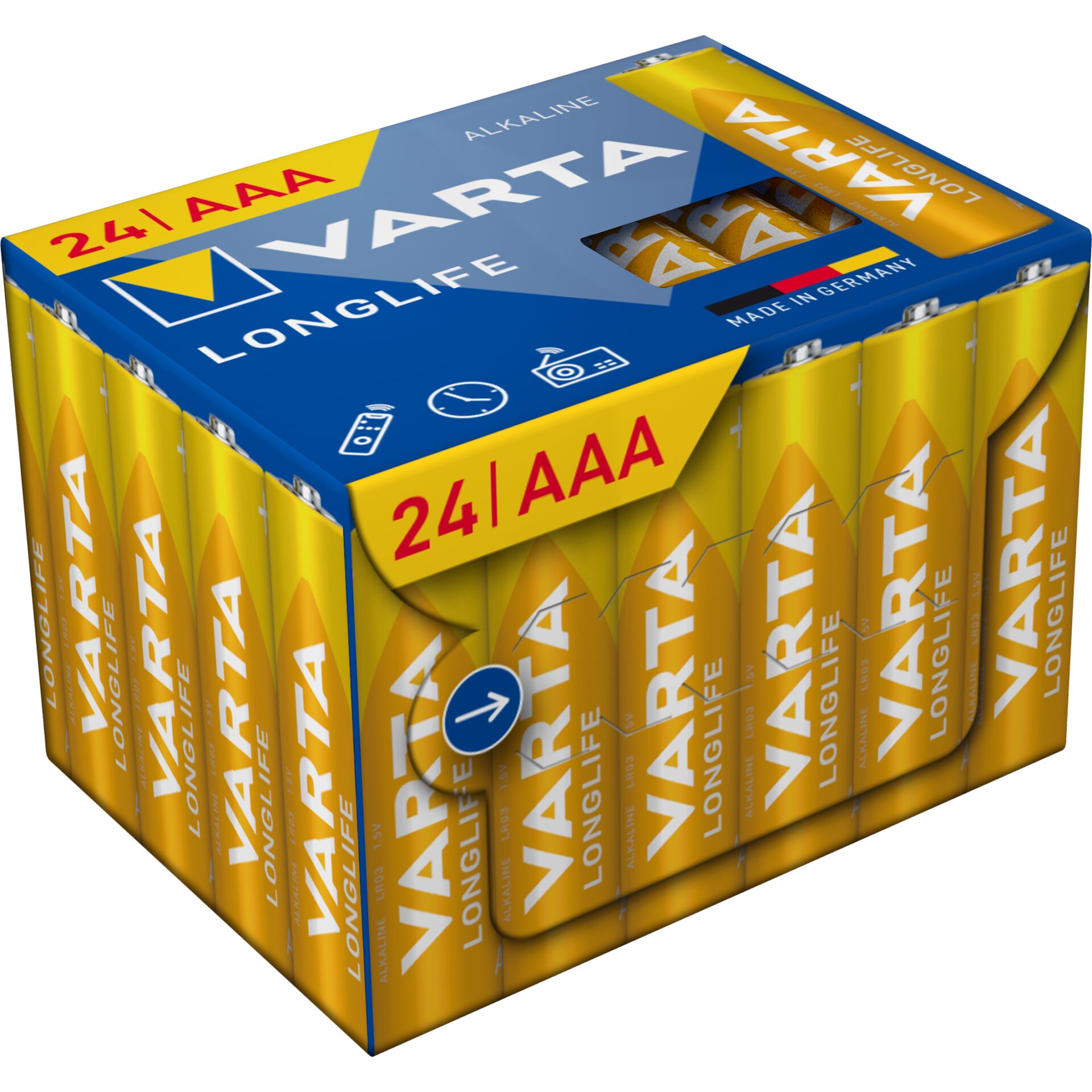 AAA-Batterien, Alkaline, 24er Pack, VARTA, Longlife
