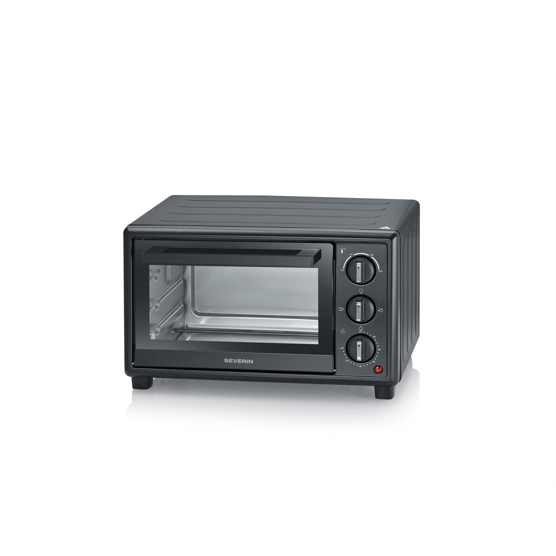 Backofen, Toaster-Ofen, Rösten, Drei Drehknöpfe, kompakte Größe