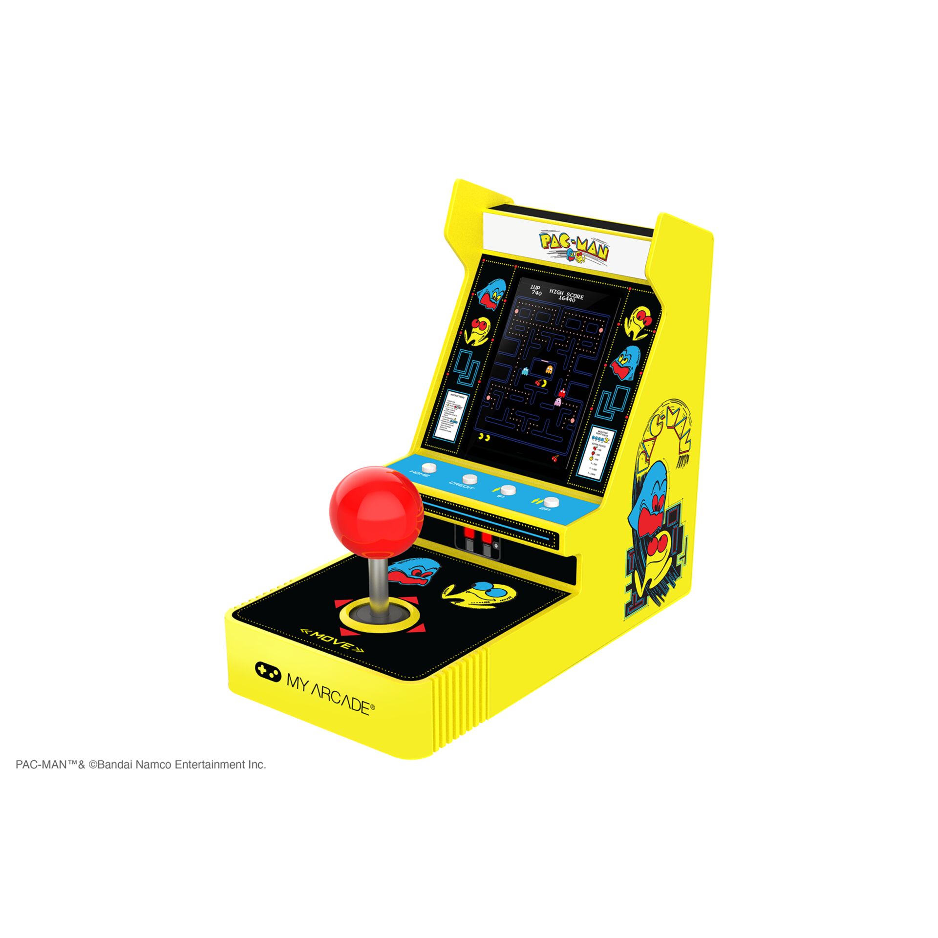 arcade, Mini-Kabine, Pac-Man, Joystick, gelb