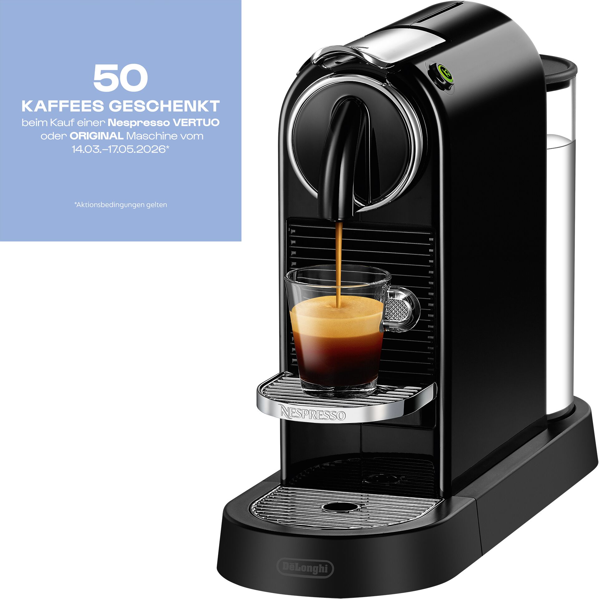 Pokal, Getränk, Kaffee, Kaffeetasse, Espresso, Pokal, Getränk, Kaffee, Kaffeetasse, Espresso, Kaffeemaschine, Espressomaschine, Espresso, Kaffeeauslauf, Podest, Kaffeemaschine, Espresso-Maschine, Kaffee zubereiten, einzelner Kaffeebezug, schwarz glänzend