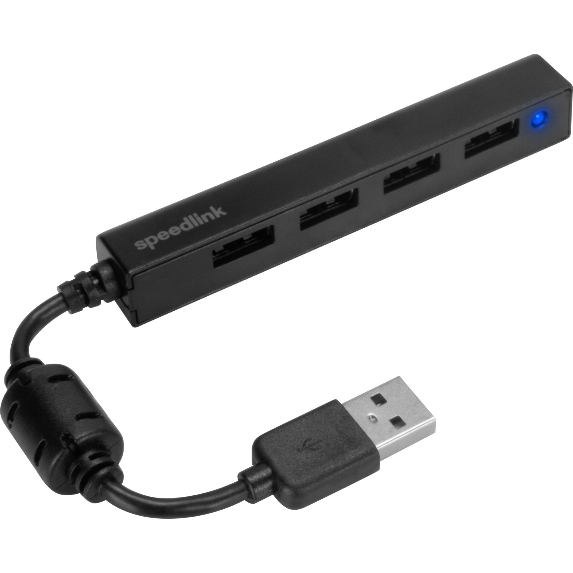 USB-Hub, 5-Port, USB 2.0, ergänzter Hub, schwarz