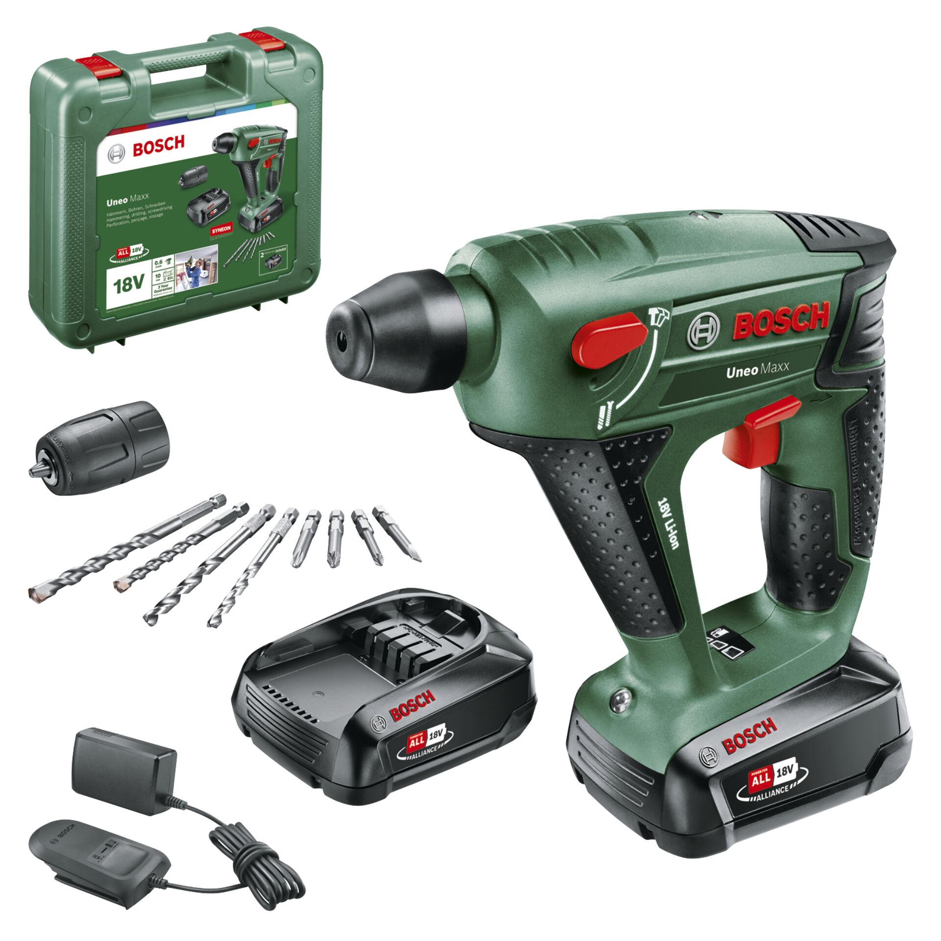 Schraubendreher-Bohrer-Set, Akkuschrauber, 18V, Bosch, Koffer-Set