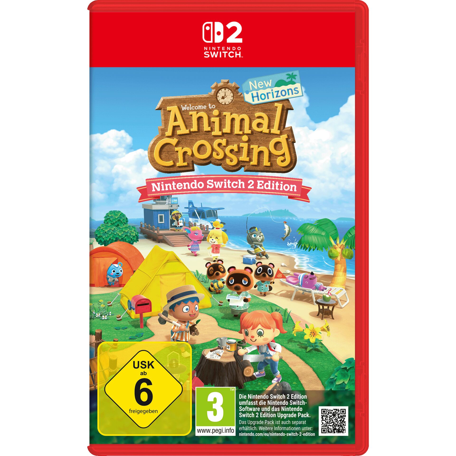 Nintendo Switch Spiel, Animal Crossing, New Horizons, Strand-Szene, Cartoon-Figuren