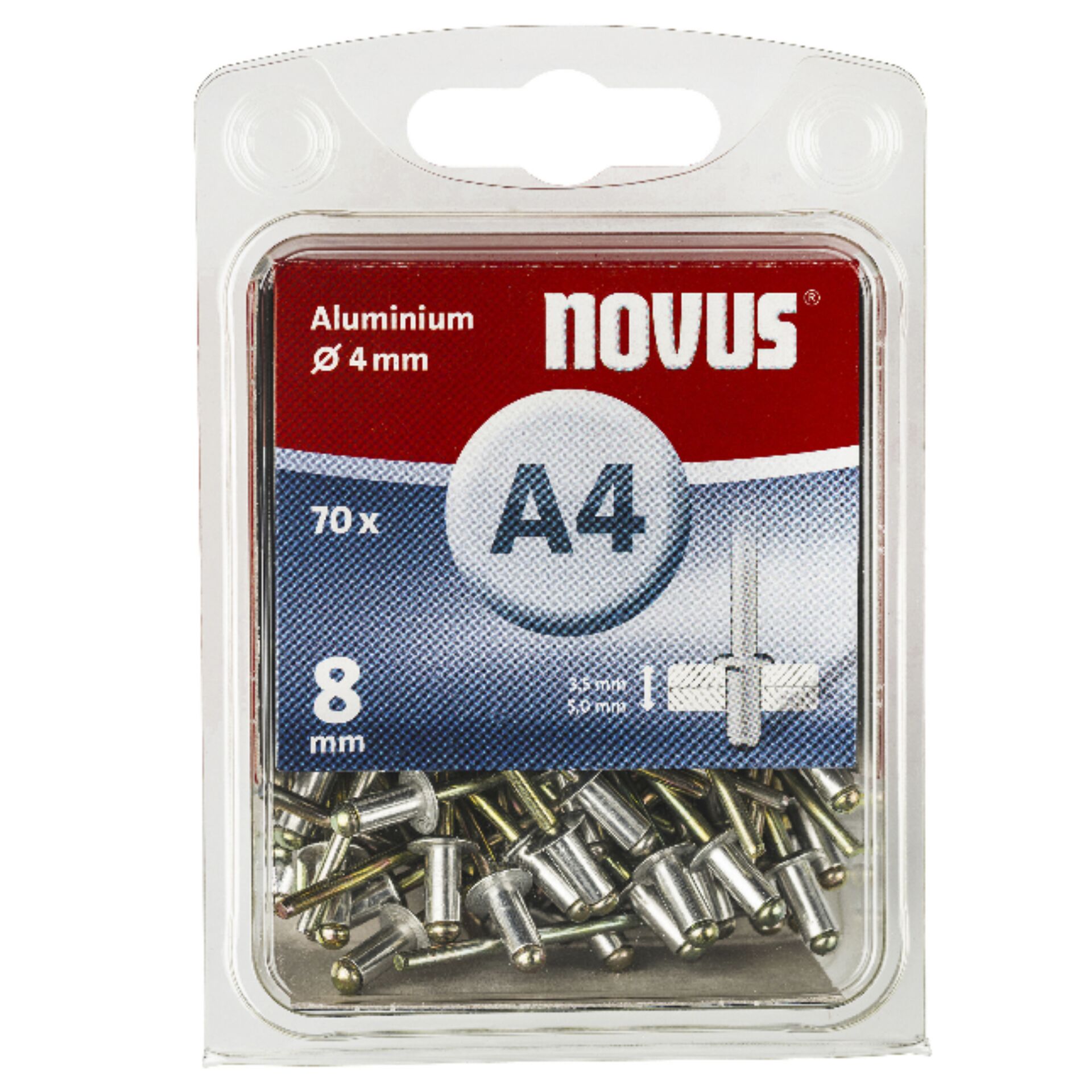 NOVUS Blindniete A 4 X 8 ALU  70ST