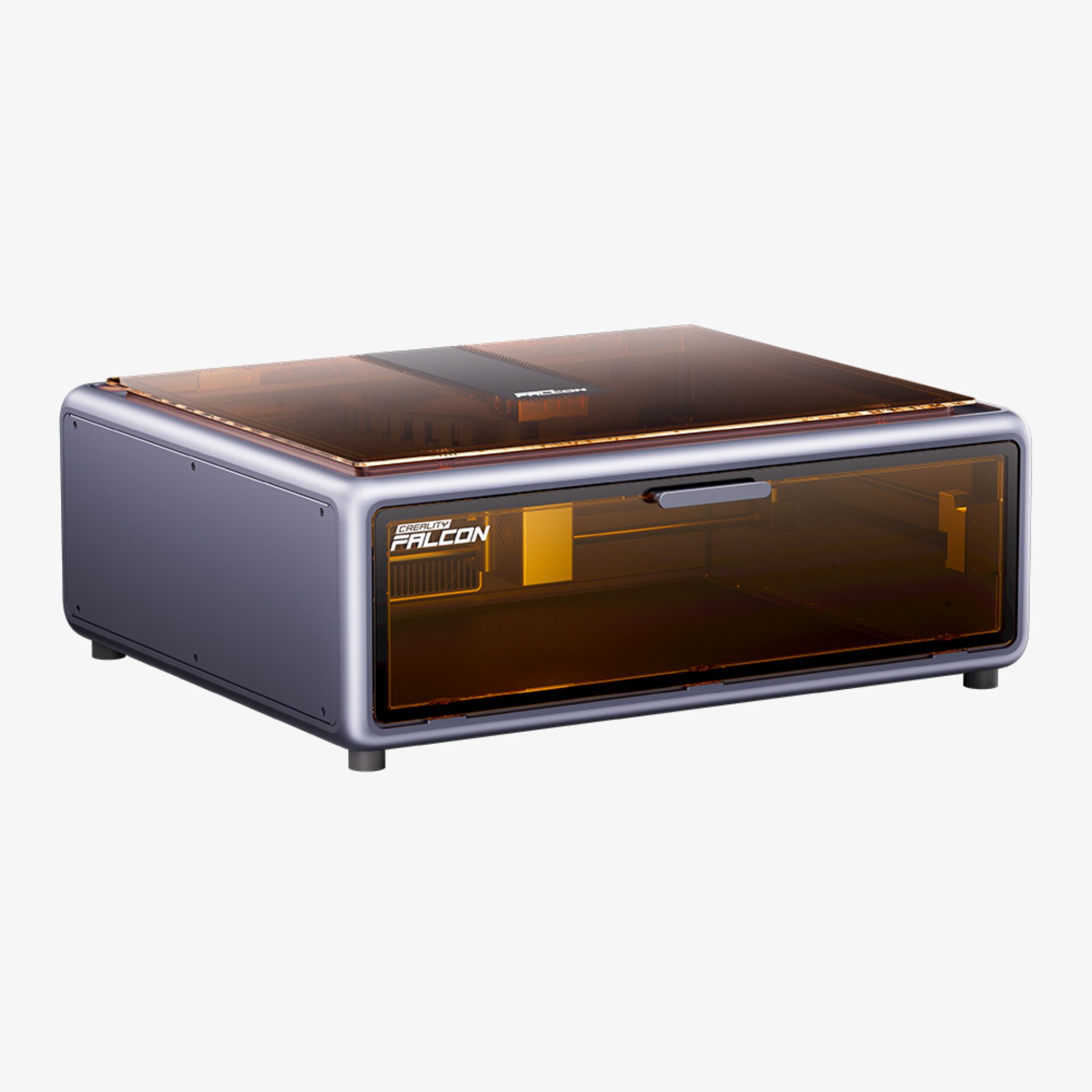 3D-Drucker, Gehäuse, Glasdüse, orangefarbiger Spiegeleffekt, kompakt