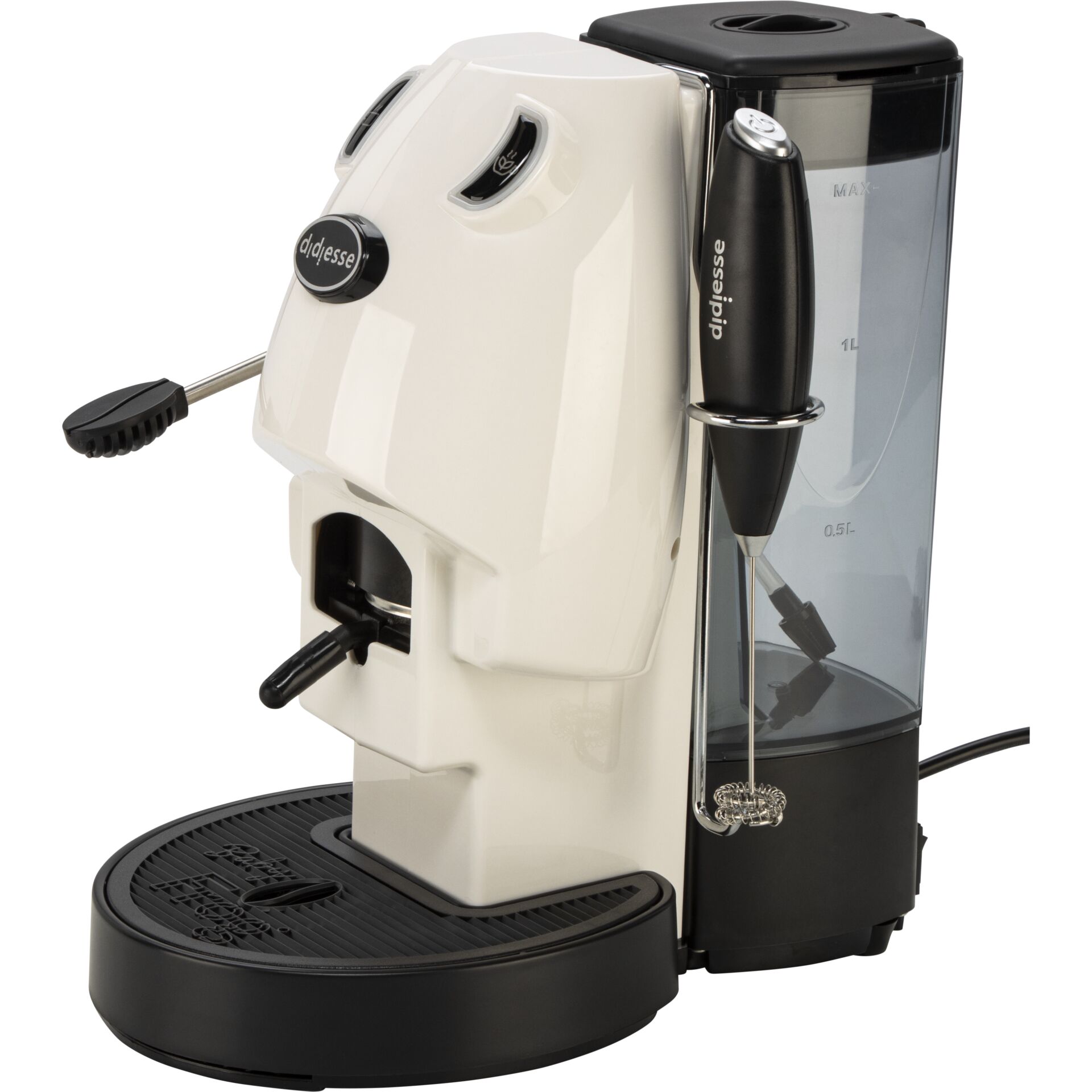 Espresso-Maschine, Kaffeemaschine, Kaffeezubereitung, Milchschaumbehälter, Pulver/Kapselspender