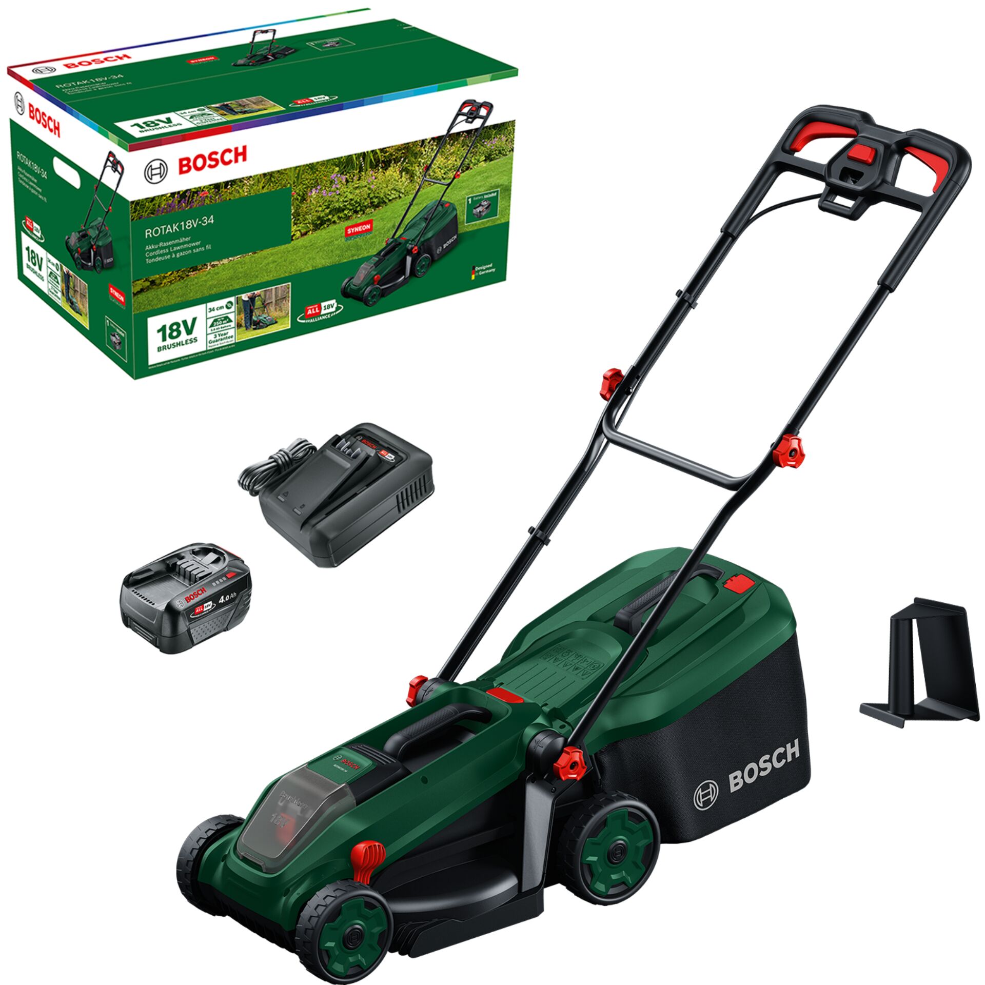 Rasenmäher, Akku, 18V, BOSCH, Schnurlos